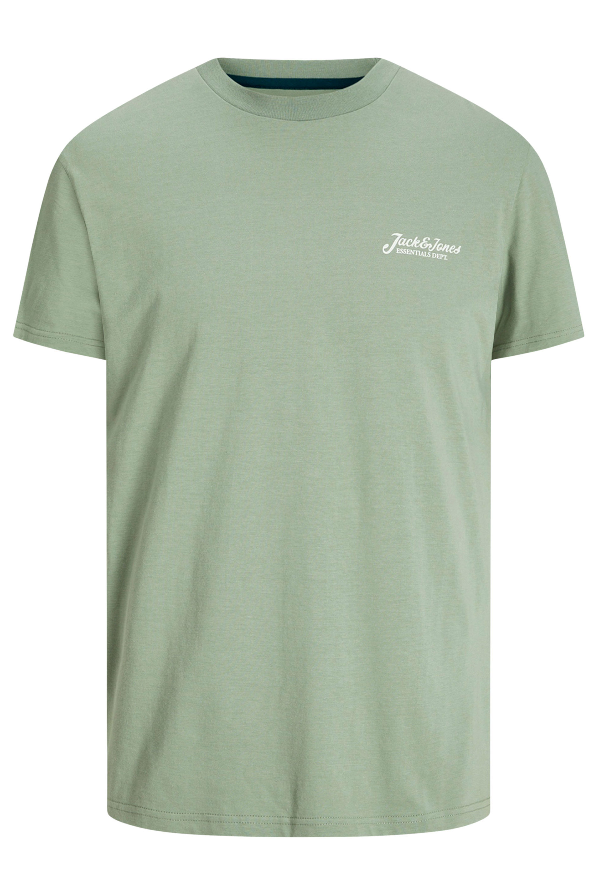 JACK & JONES Big & Tall Iceberg Green 'Beau' T-Shirt & Short Set | BadRhino 4