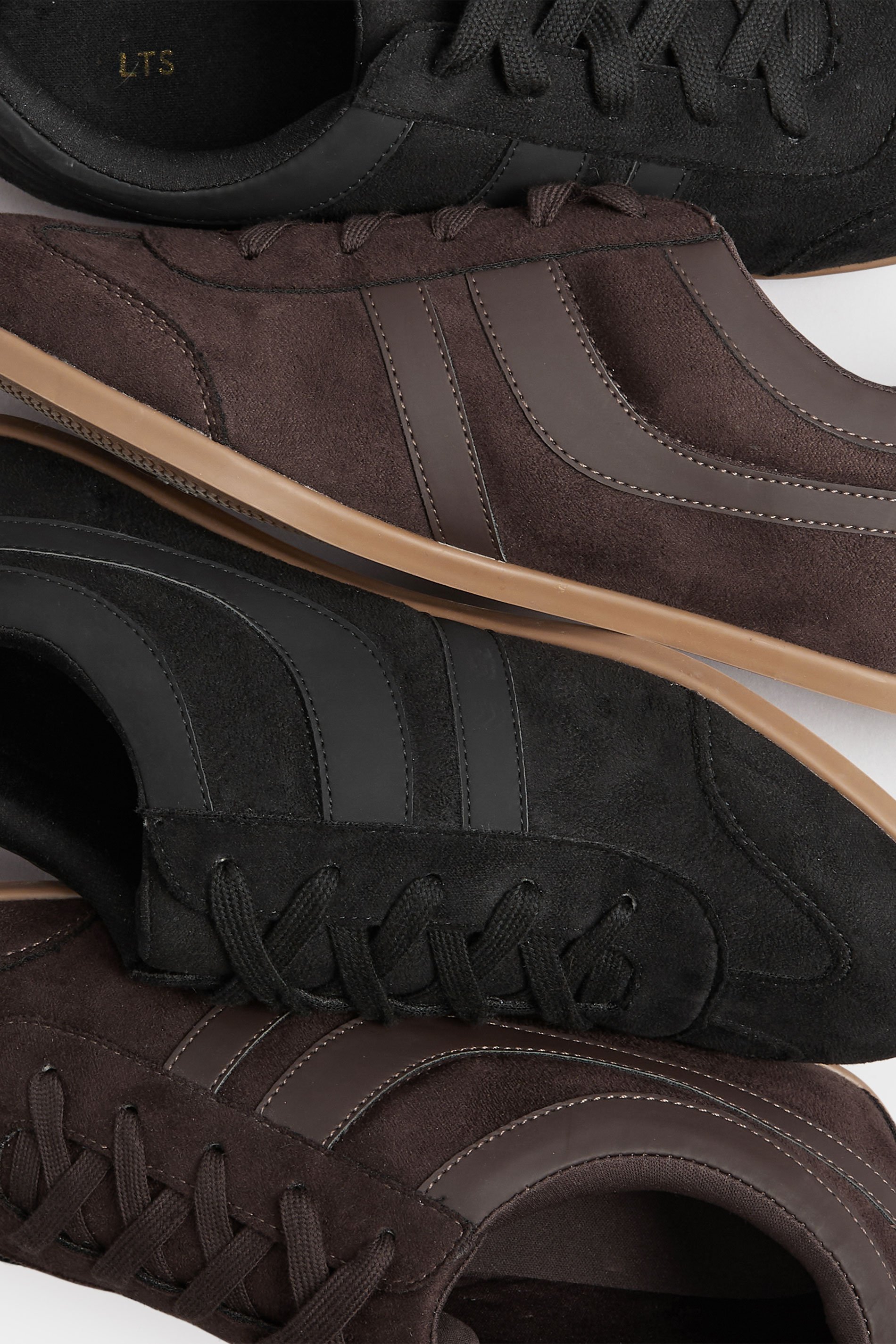 LTS Black Padded Retro Trainers In Standard Fit | Long Tall Sally 6