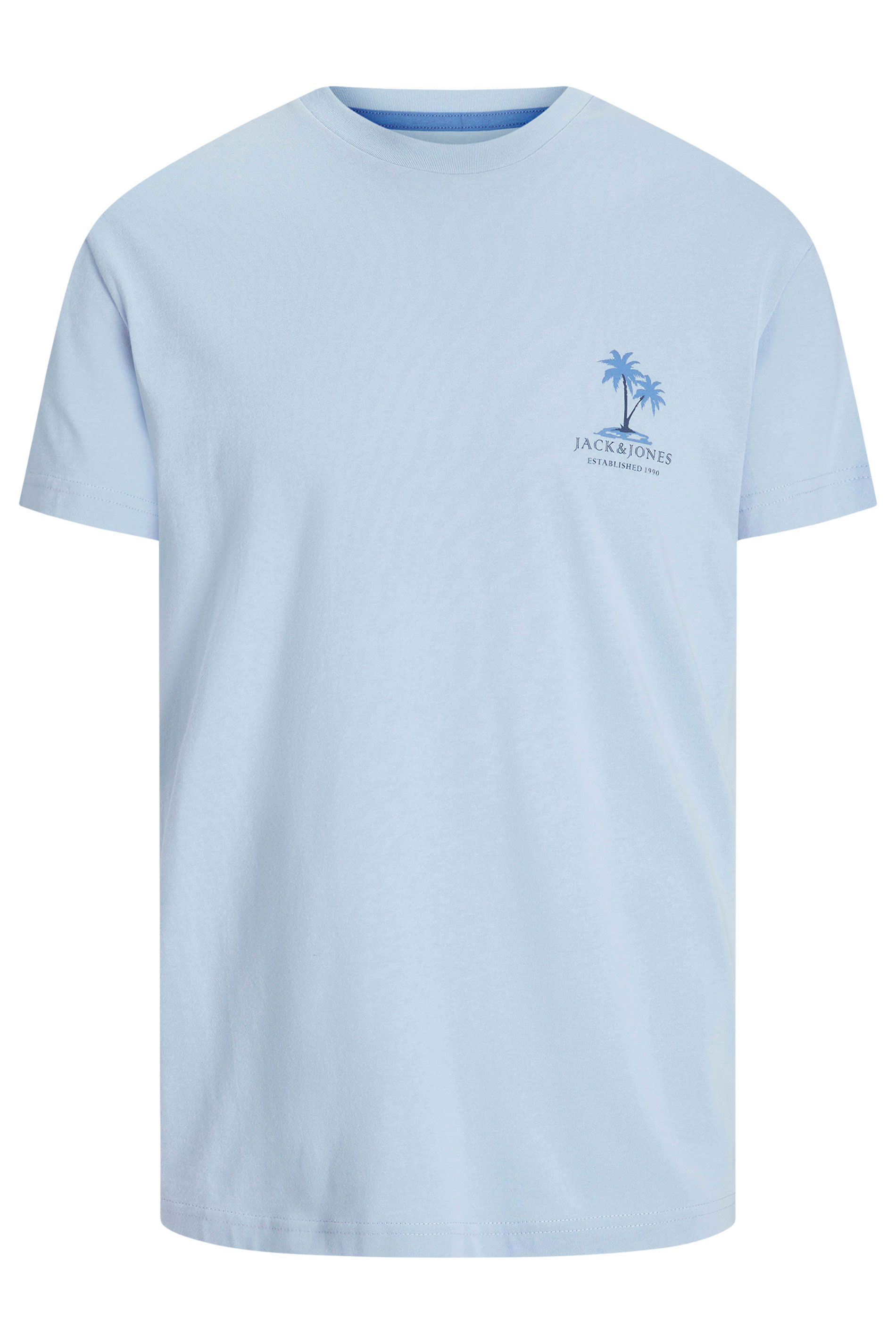 JACK & JONES Big & Tall 3 PACK Chambray Blue Summer Vibe T-Shirts 7