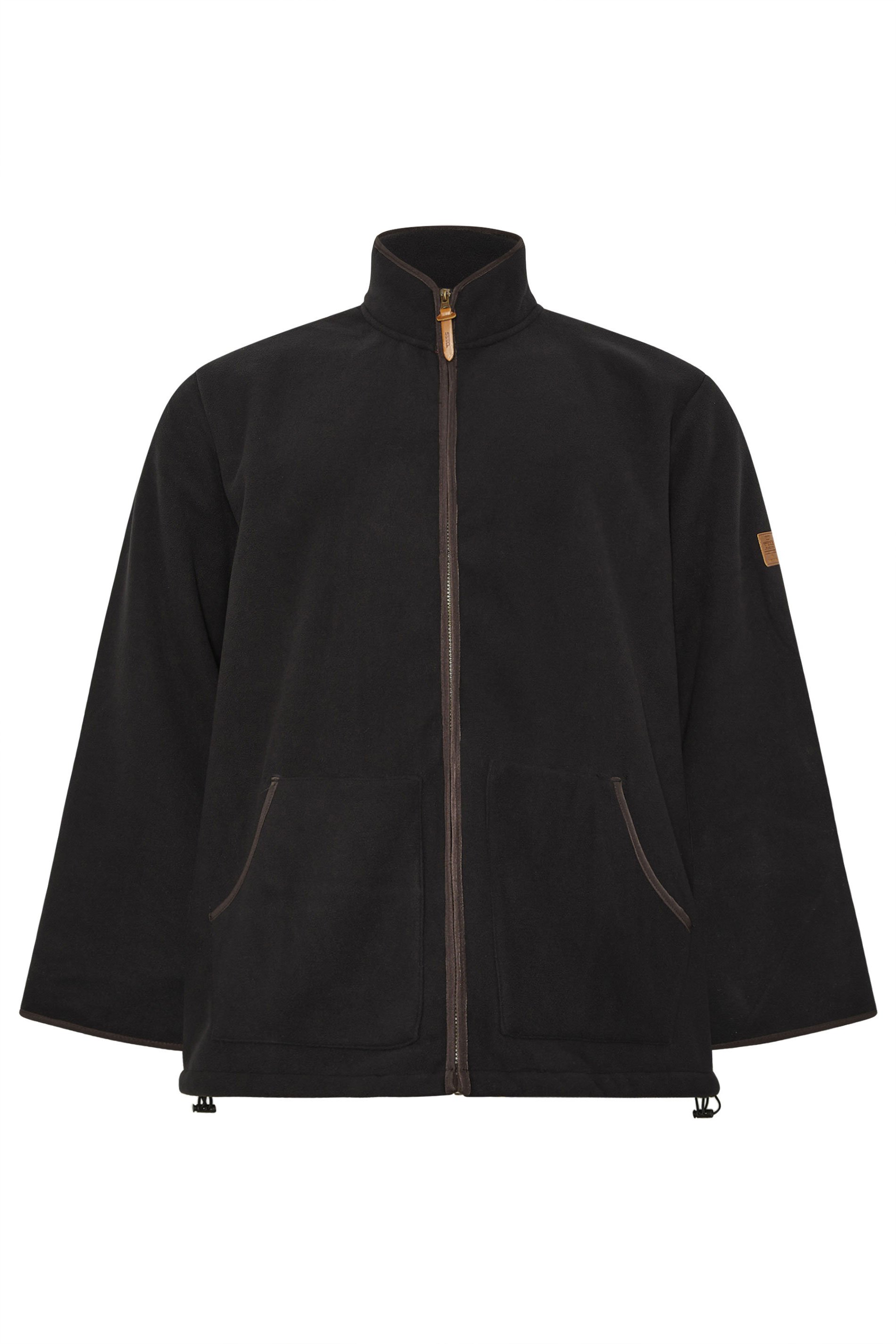 D555 Big & Tall Black Zip Through Fleece Jacket | BadRhino 3