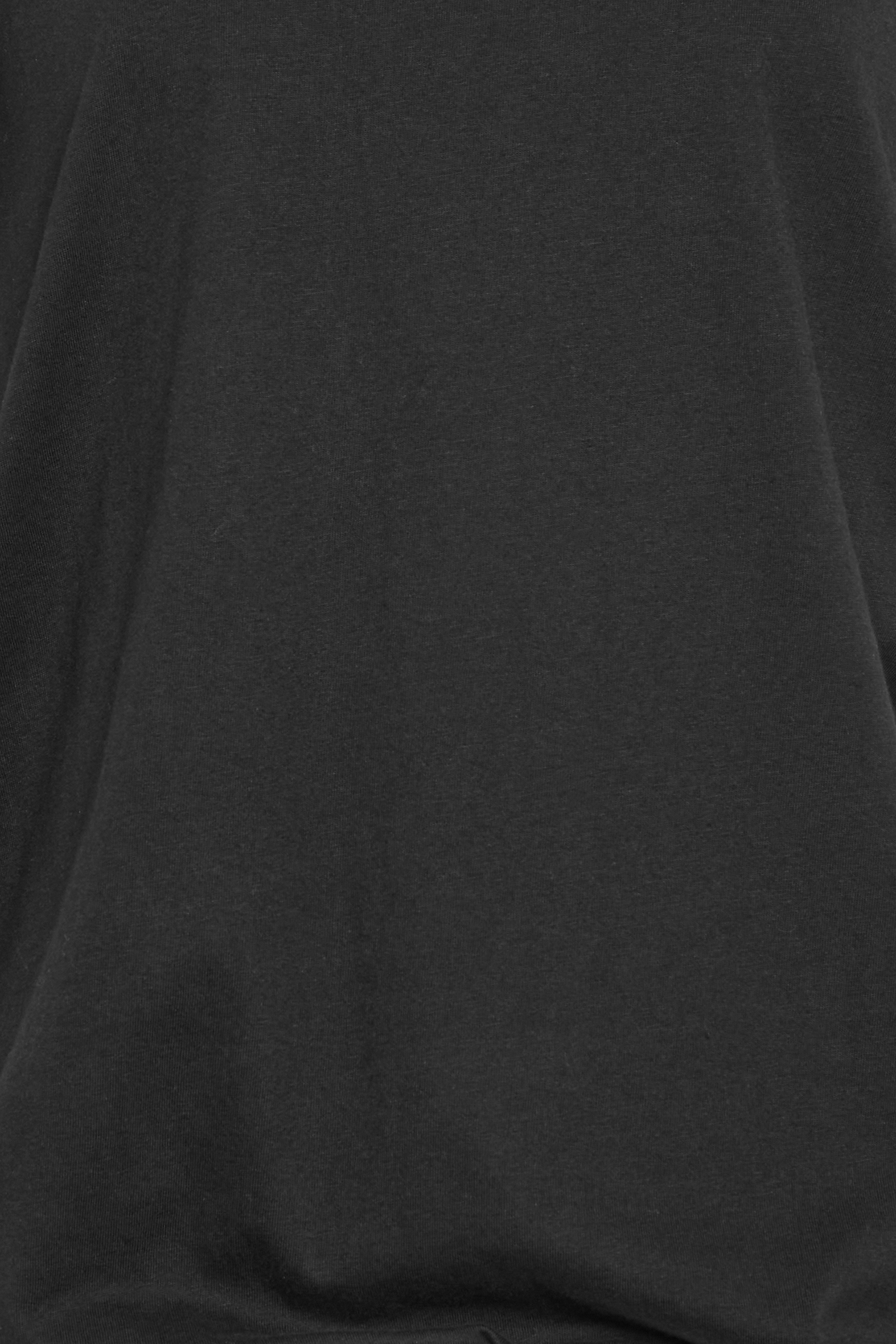 LTS Tall Black Drawstring Hem Cotton T-Shirt | Long Tall Sally 4