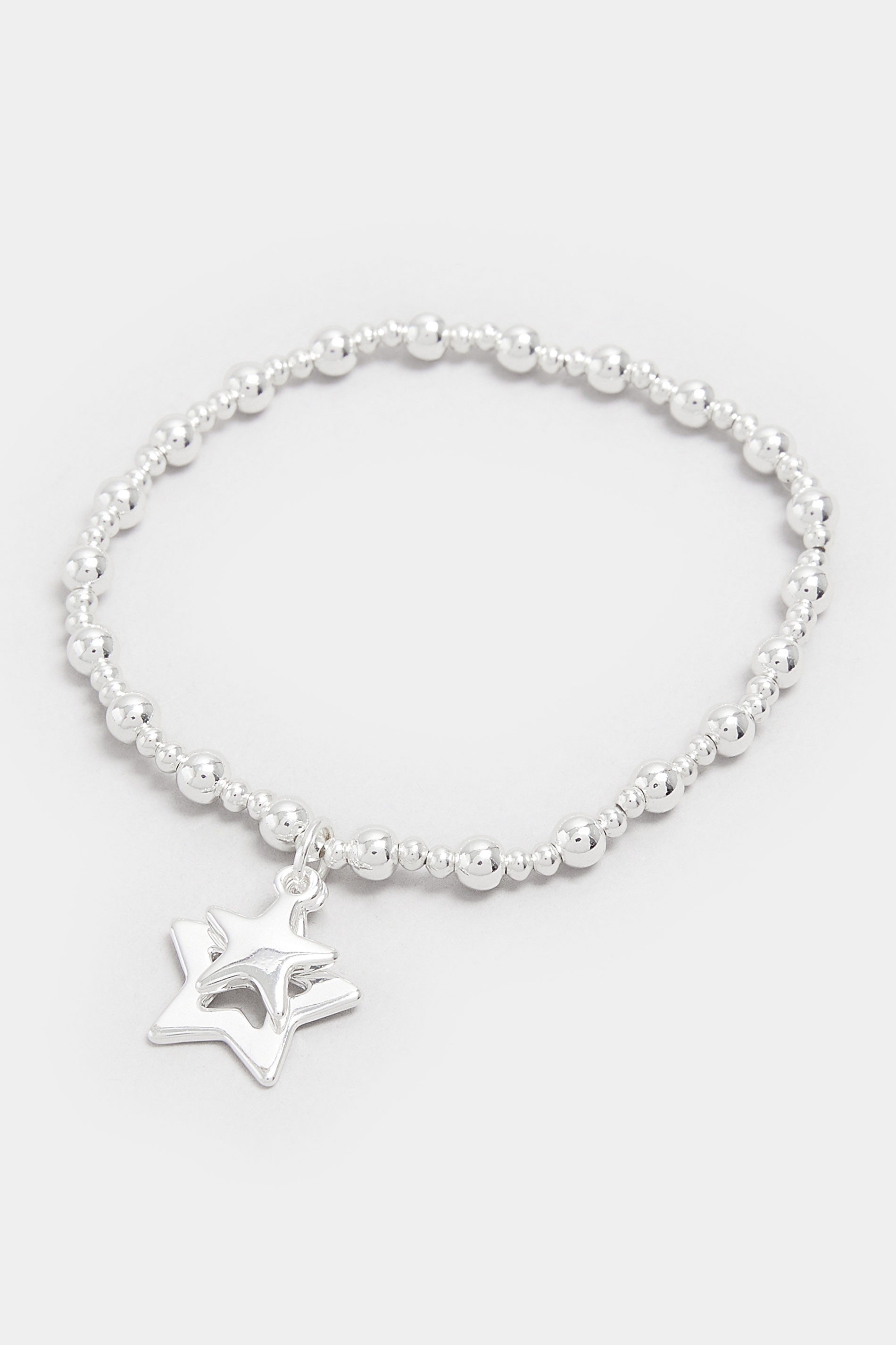 Silver Tone Star Stretch Bracelet | Yours Clothing 2