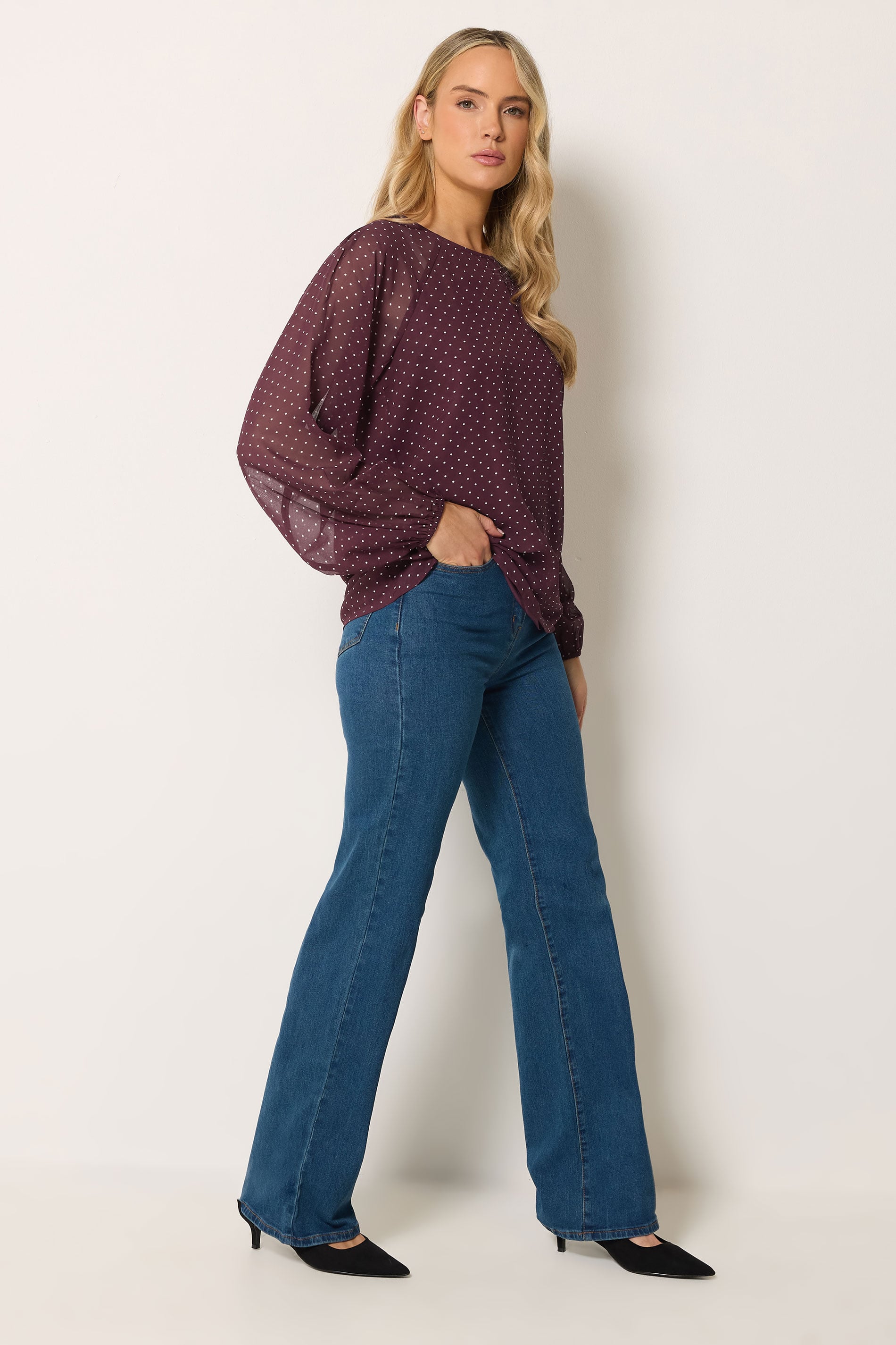 LTS Tall Women's Red Polka Dot Top | Long Tall Sally 1