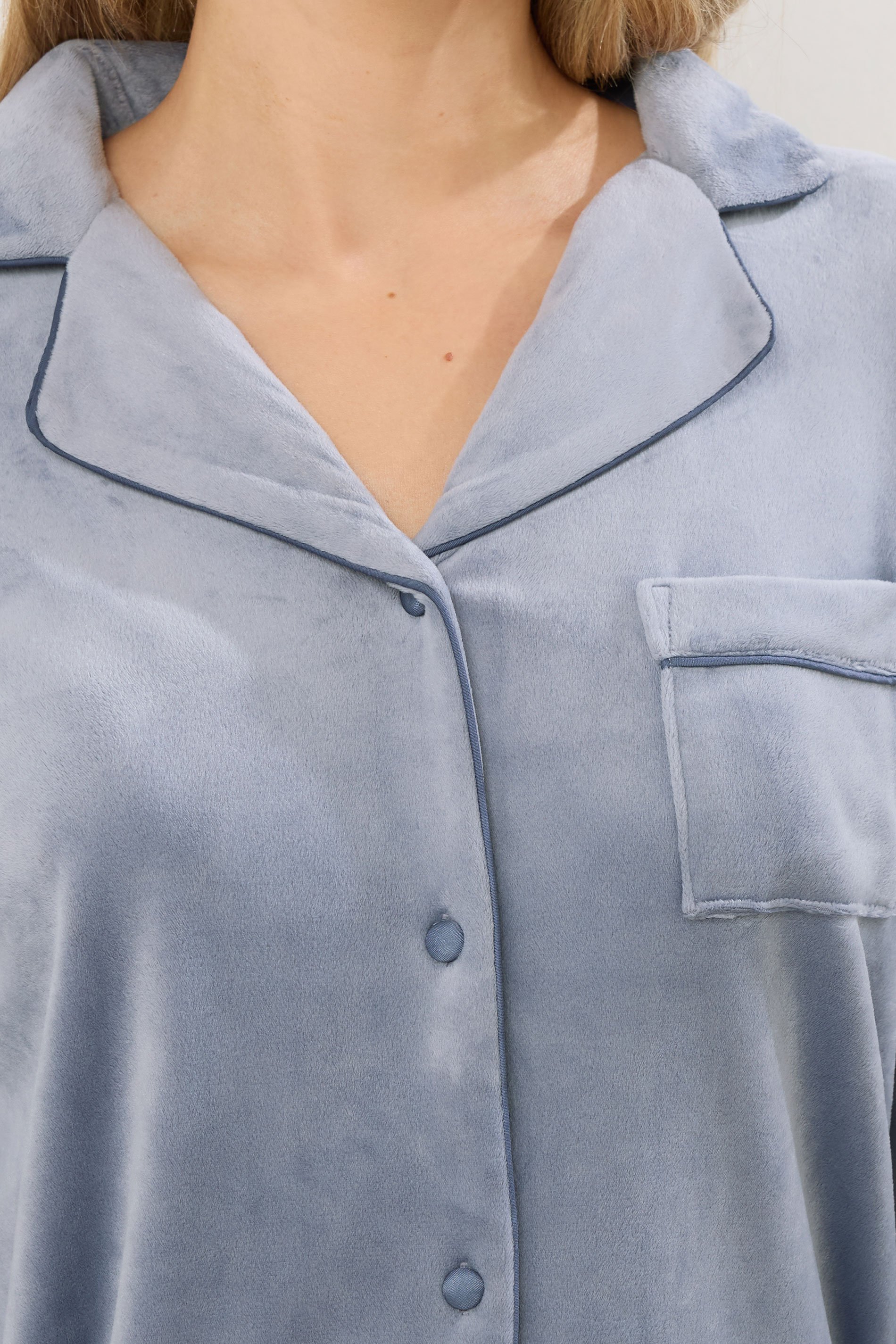 LTS Tall Blue Super Luxe Touch Pyjama Set | Long Tall Sally 4