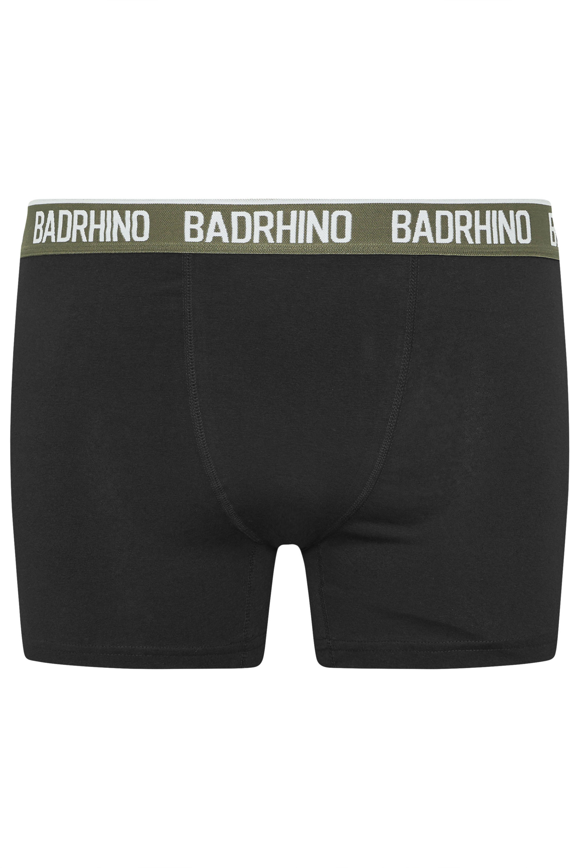 BadRhino Big & Tall 5 PACK Black Waistband Boxers | BadRhino 5