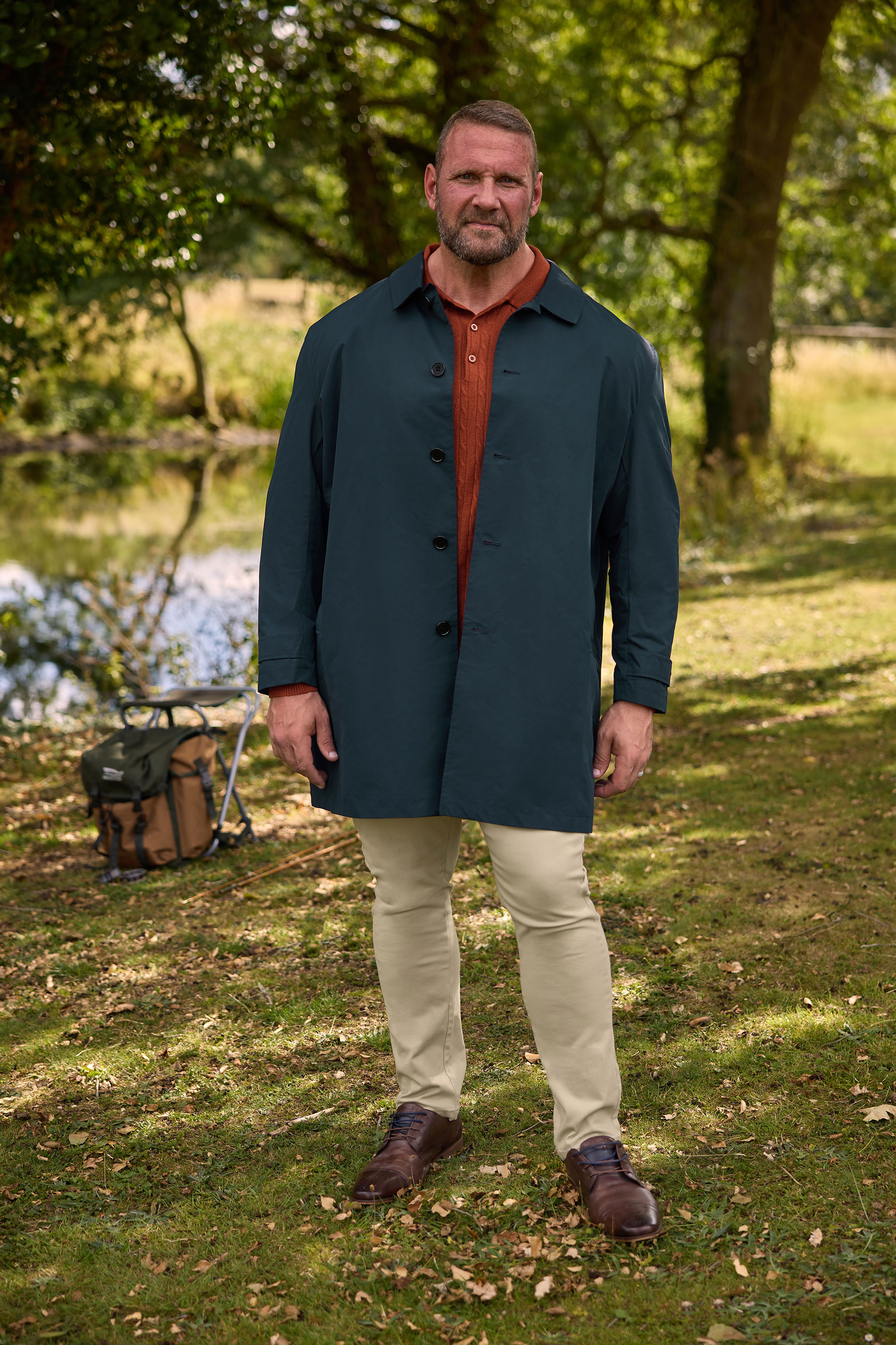 BadRhino Big & Tall Navy Blue Mac Raincoat | BadRhino 1