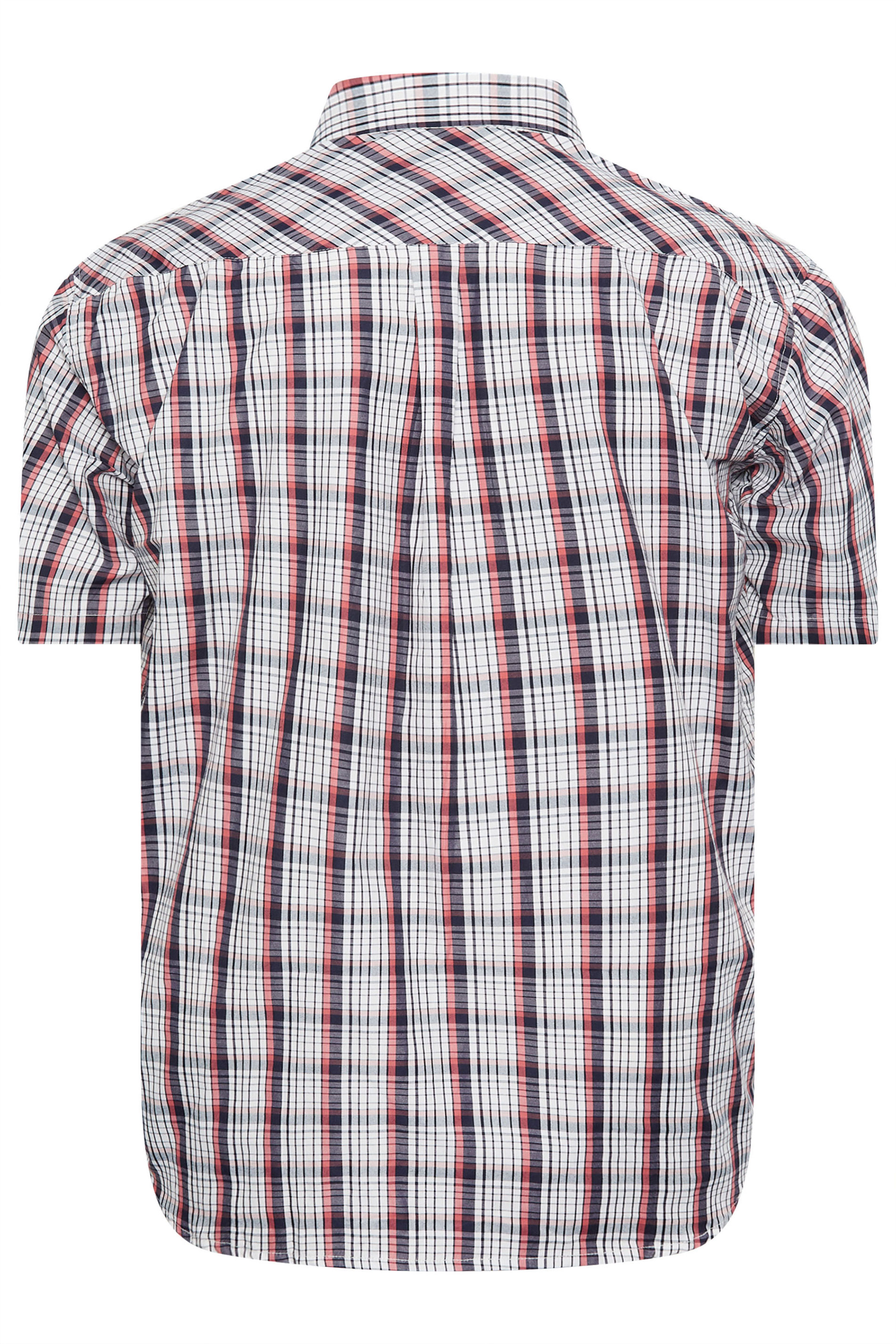 ESPIONAGE Big & Tall Navy Blue Check Shirt | BadRhino 4