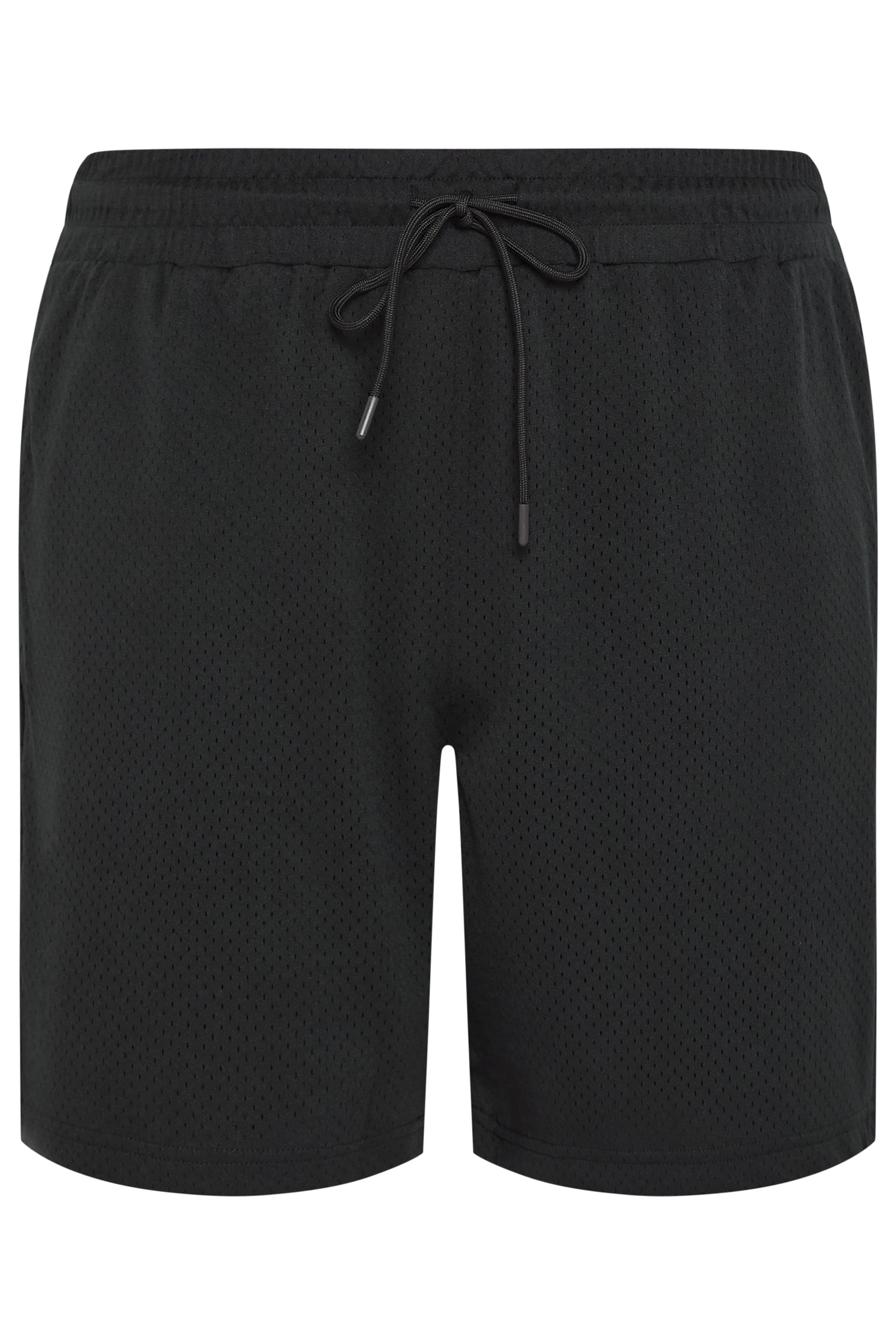 BadRhino Big & Tall Black Lightweight Plain Mesh Shorts | BadRhino 5