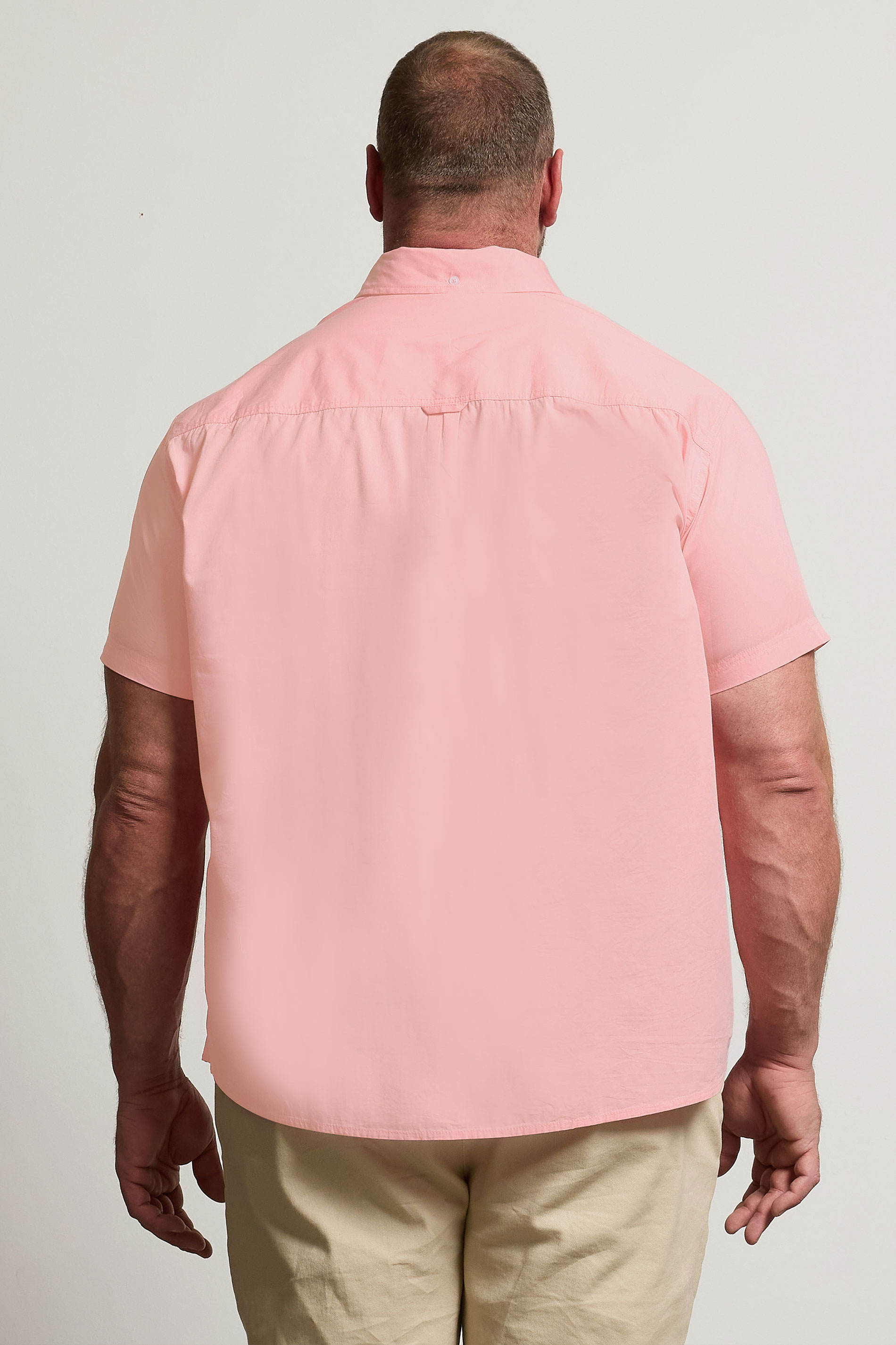 BadRhino Big & Tall Pink Poplin Shirt | BadRhino 3