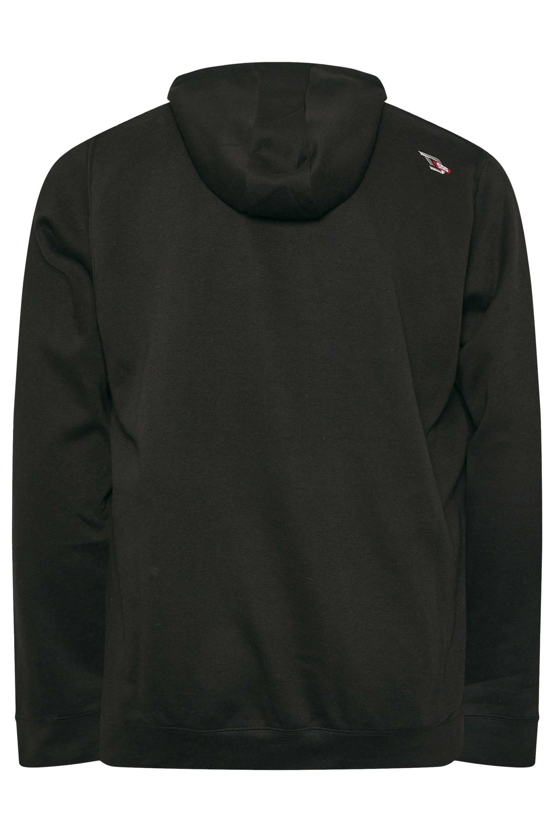 D555 Big & Tall Black 'Brooklyn N.Y.' Zip Through Hoodie | BadRhino 5