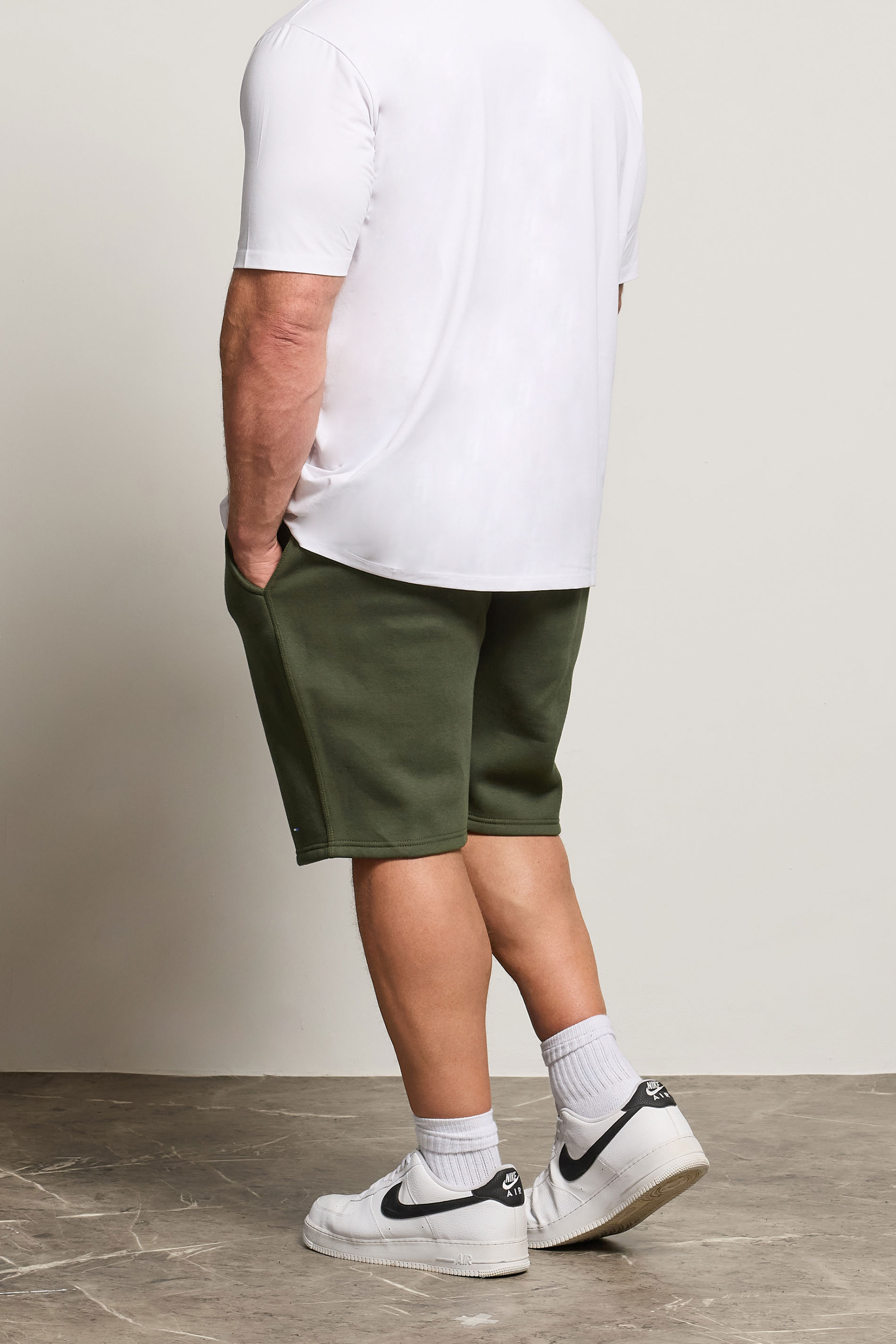 BadRhino Big & Tall Khaki Green Jogger Shorts | BadRhino 3