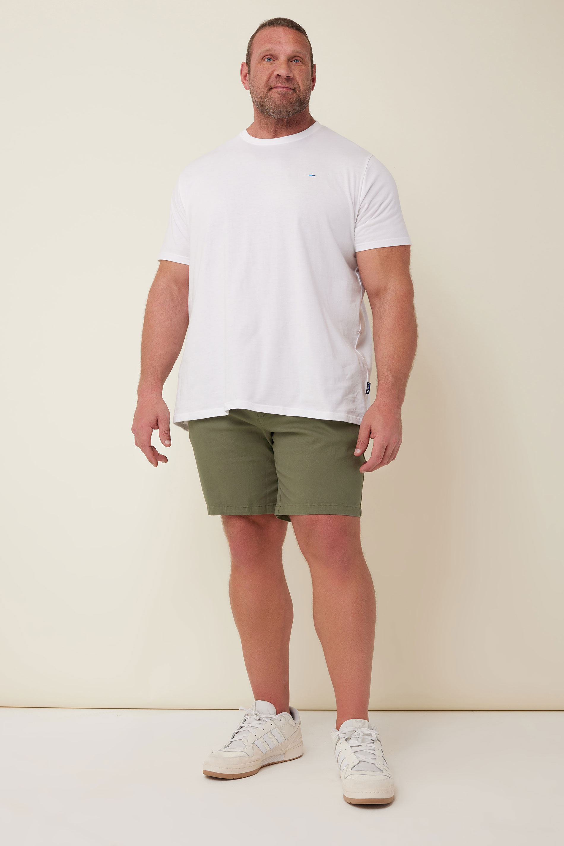 BadRhino Khaki Green Stretch Chino Shorts | BadRhino 2