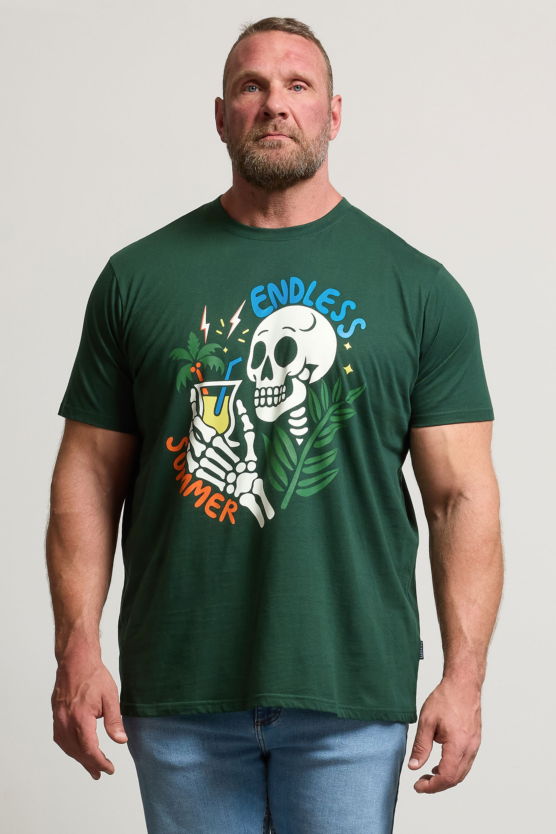 BadRhino Big & Tall Green 'Endless Summer' Graphic T-Shirt | BadRhino 1
