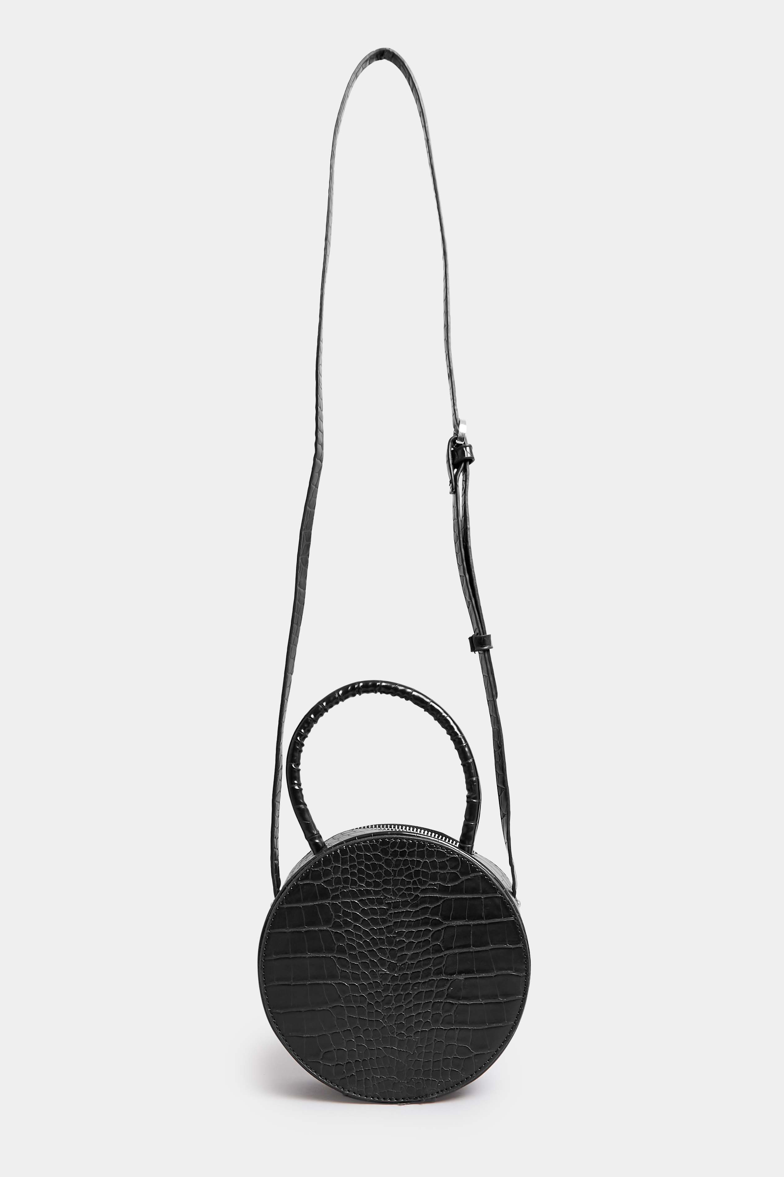 Black Circle Croc Bag | Yours Clothing 3