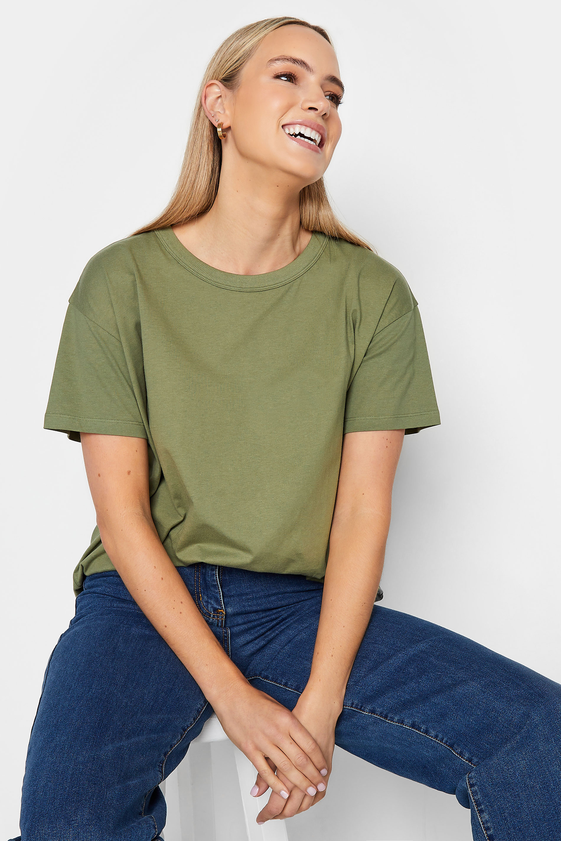 LTS Tall Khaki Green T-Shirt | Long Tall Sally 2
