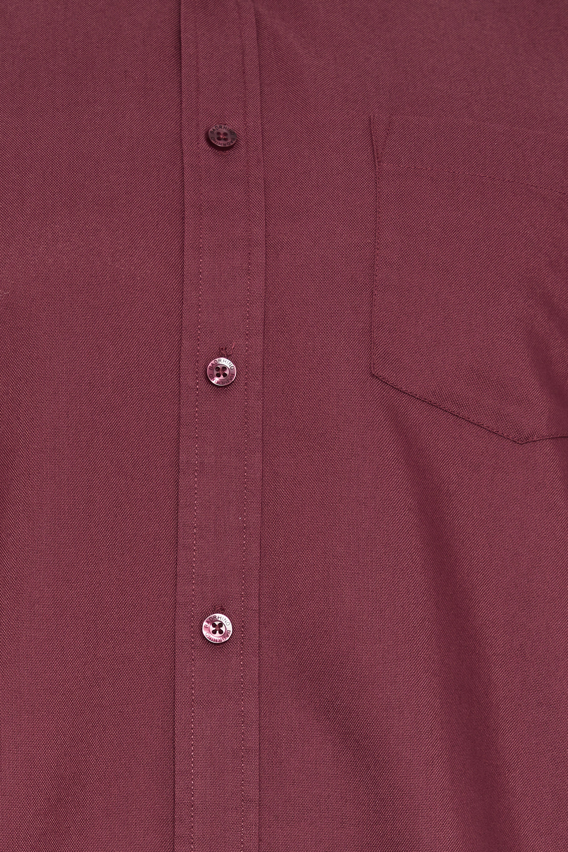 BadRhino Big & Tall Burgundy Red Long Sleeve Oxford Shirt | BadRhino 3