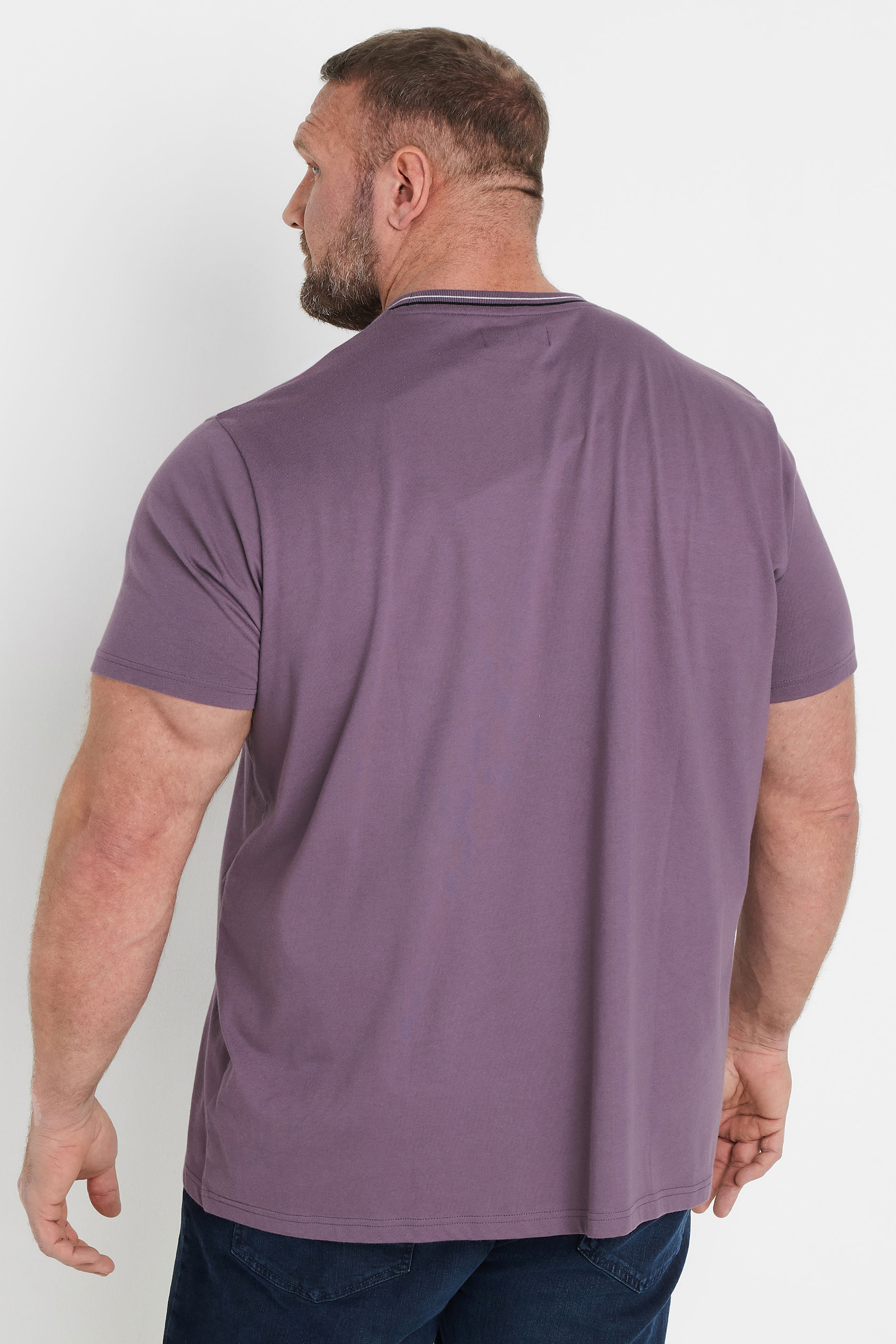 BadRhino Big & Tall Purple Cut & Sew T-Shirt | BadRhino 4
