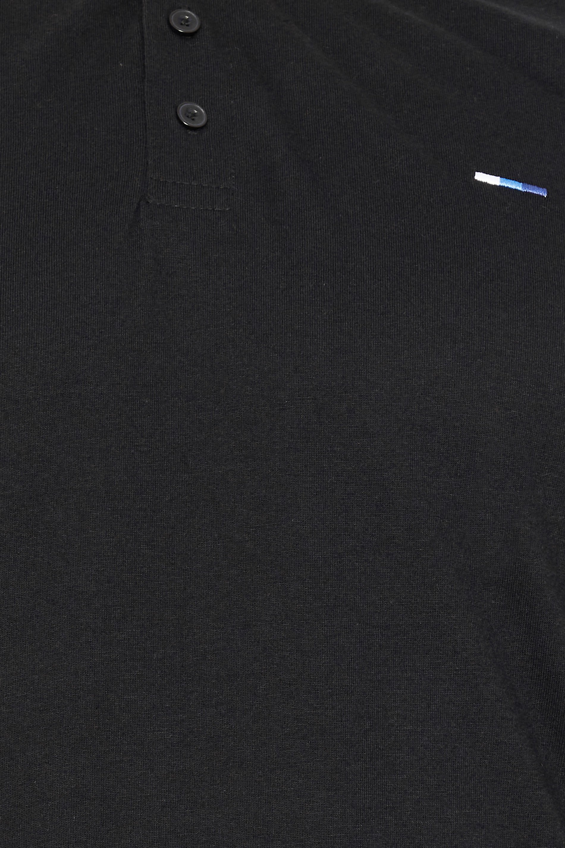 BadRhino Big & Tall Black Contrast Tipped Detail Polo Shirt | BadRhino 2