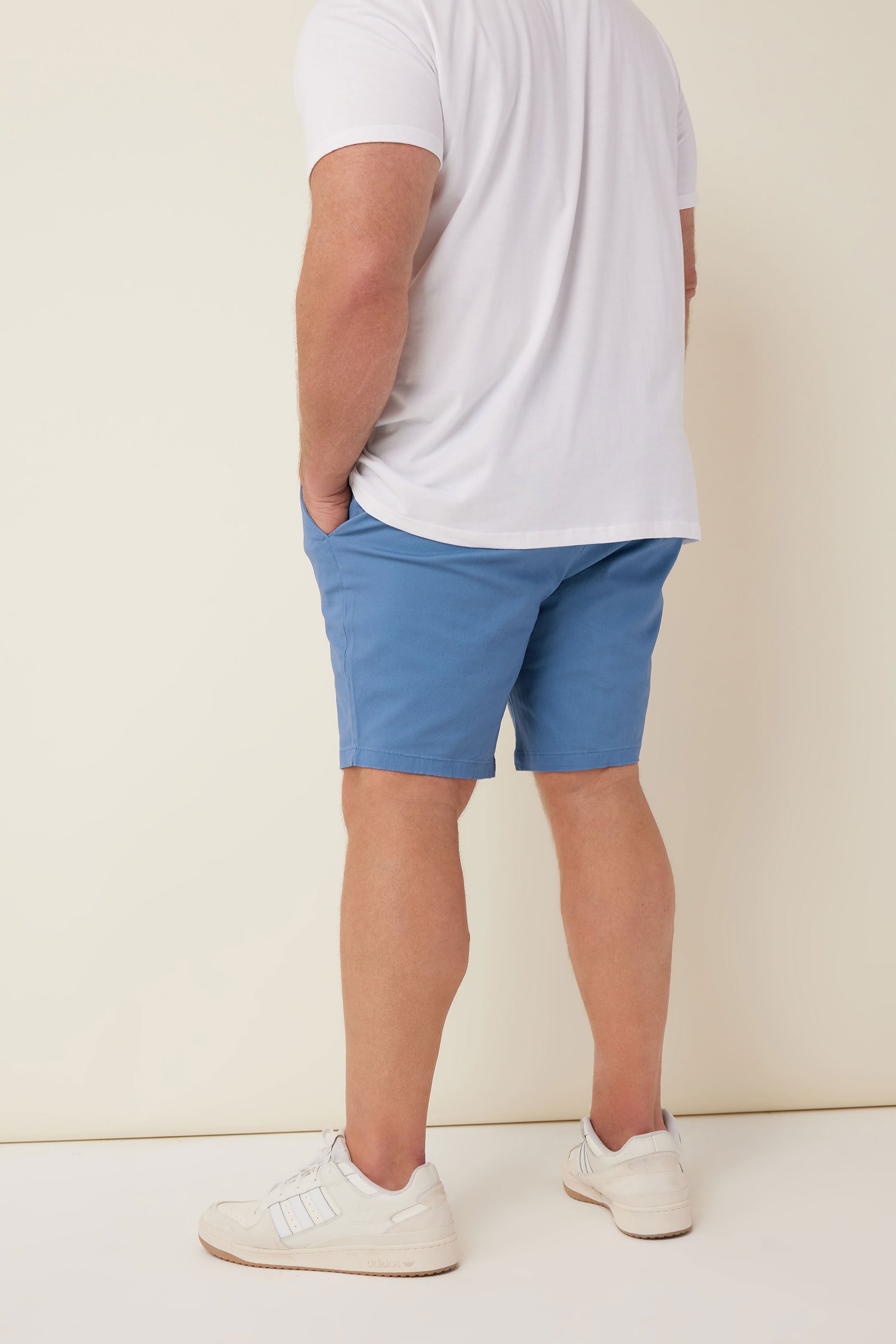 BadRhino Big & Tall Light Blue Stretch Chino Shorts | BadRhino 4