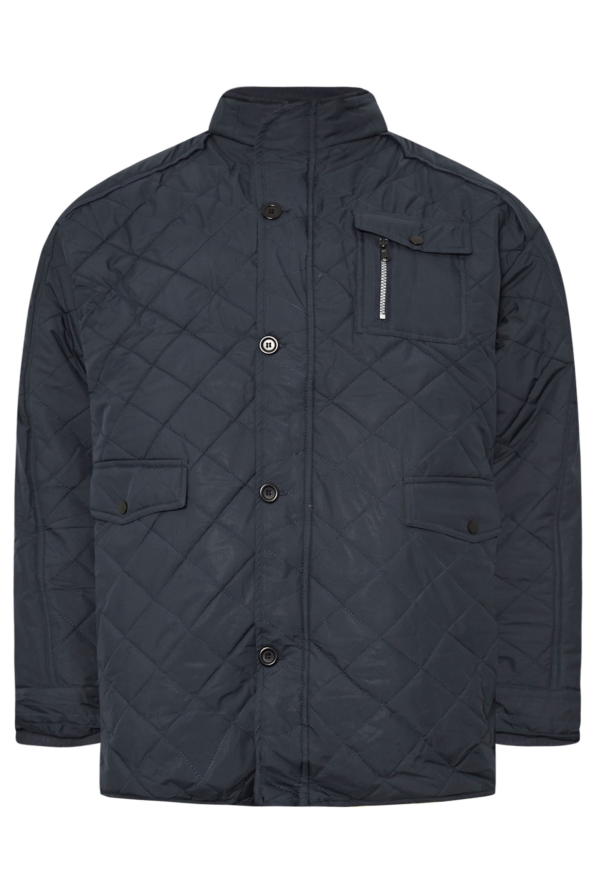 KAM Big & Tall Navy Blue Heritage Quilted Jacket | BadRhino 3