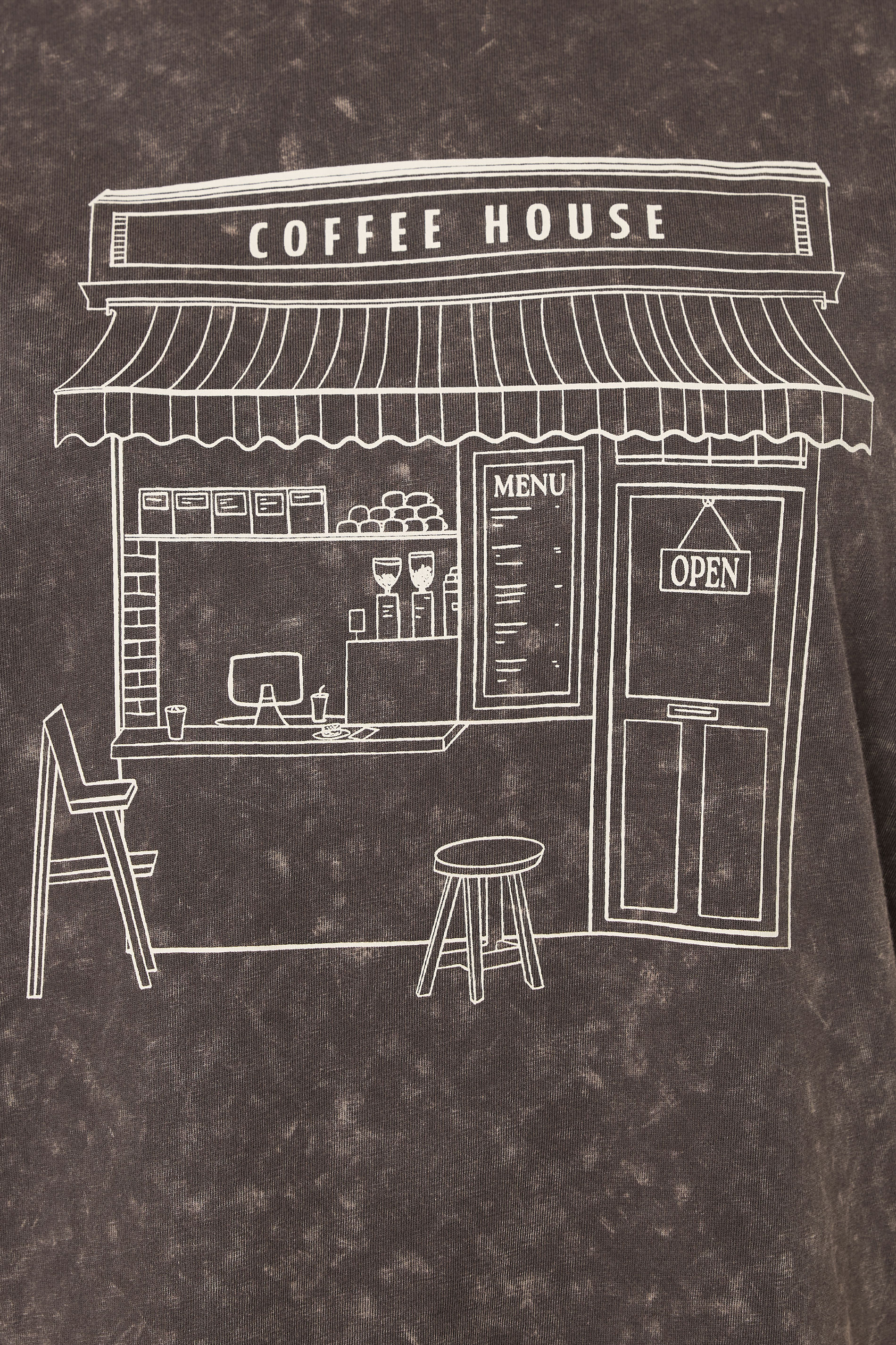 LTS Tall Brown Washed Coffee Graphic T-Shirt | Long Tall Sally 6