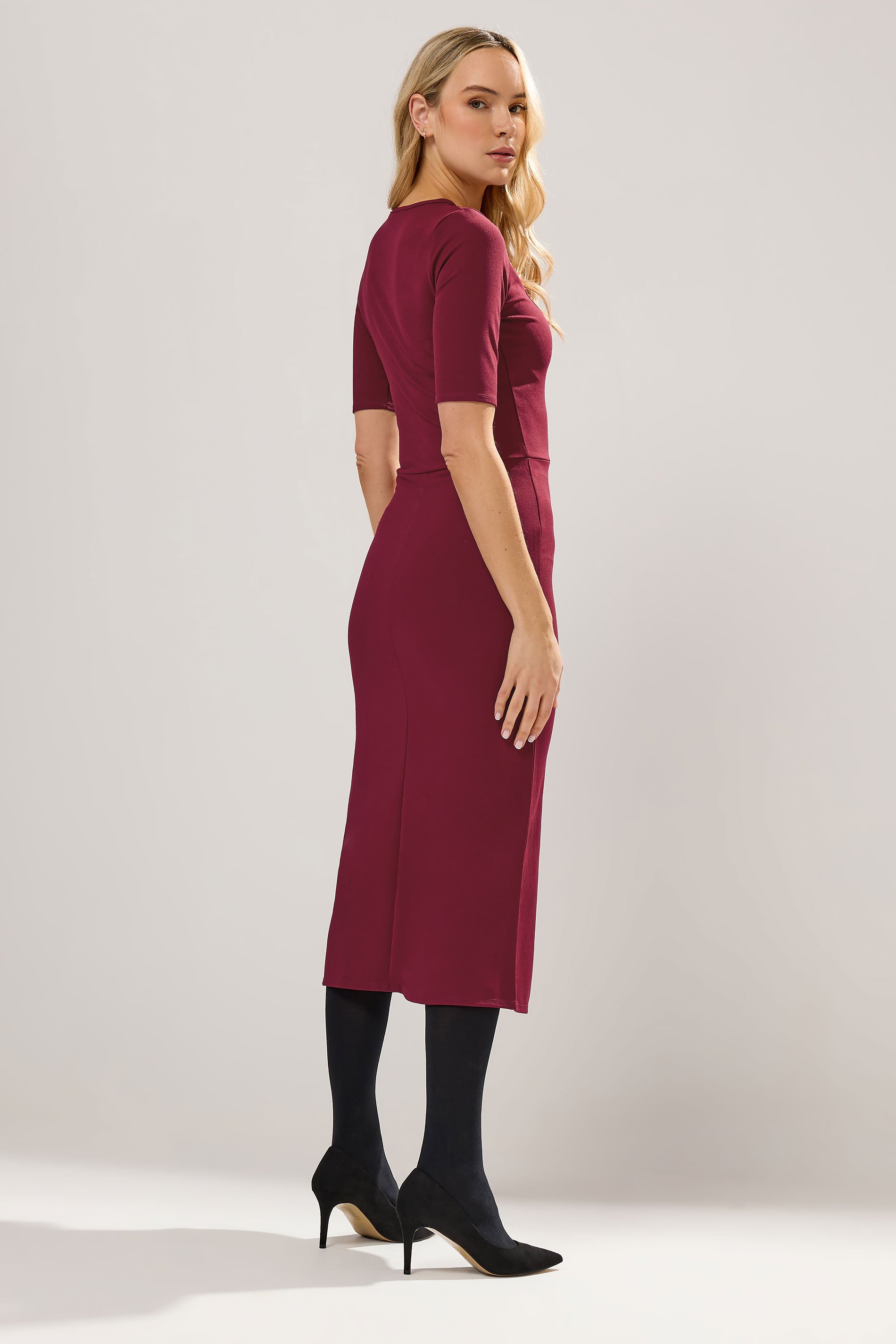LTS Tall Red Keyhole Midi Dress | Long Tall Sally 3