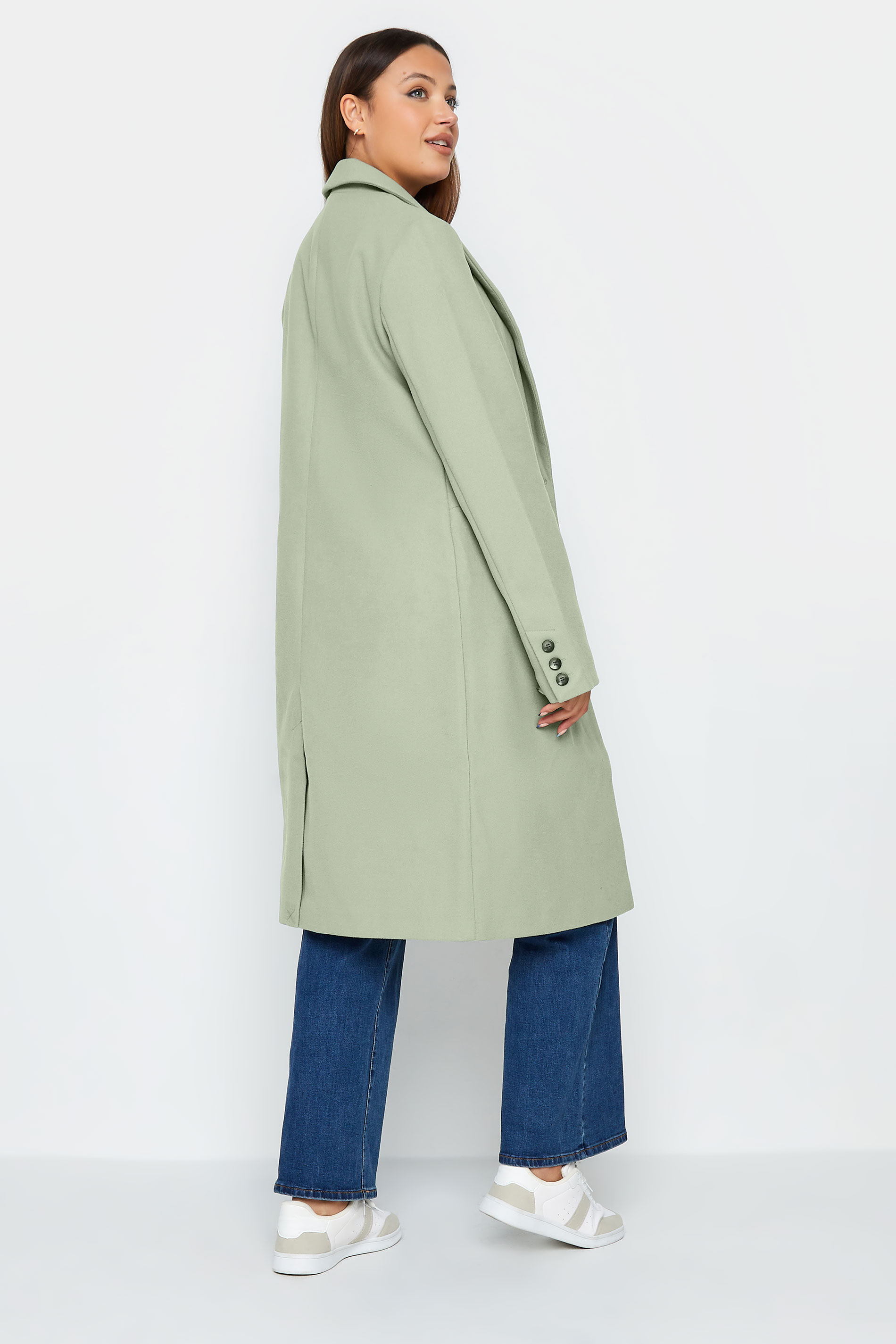 LTS Tall Women's Sage Green Midi Formal Coat | Long Tall Sally 3