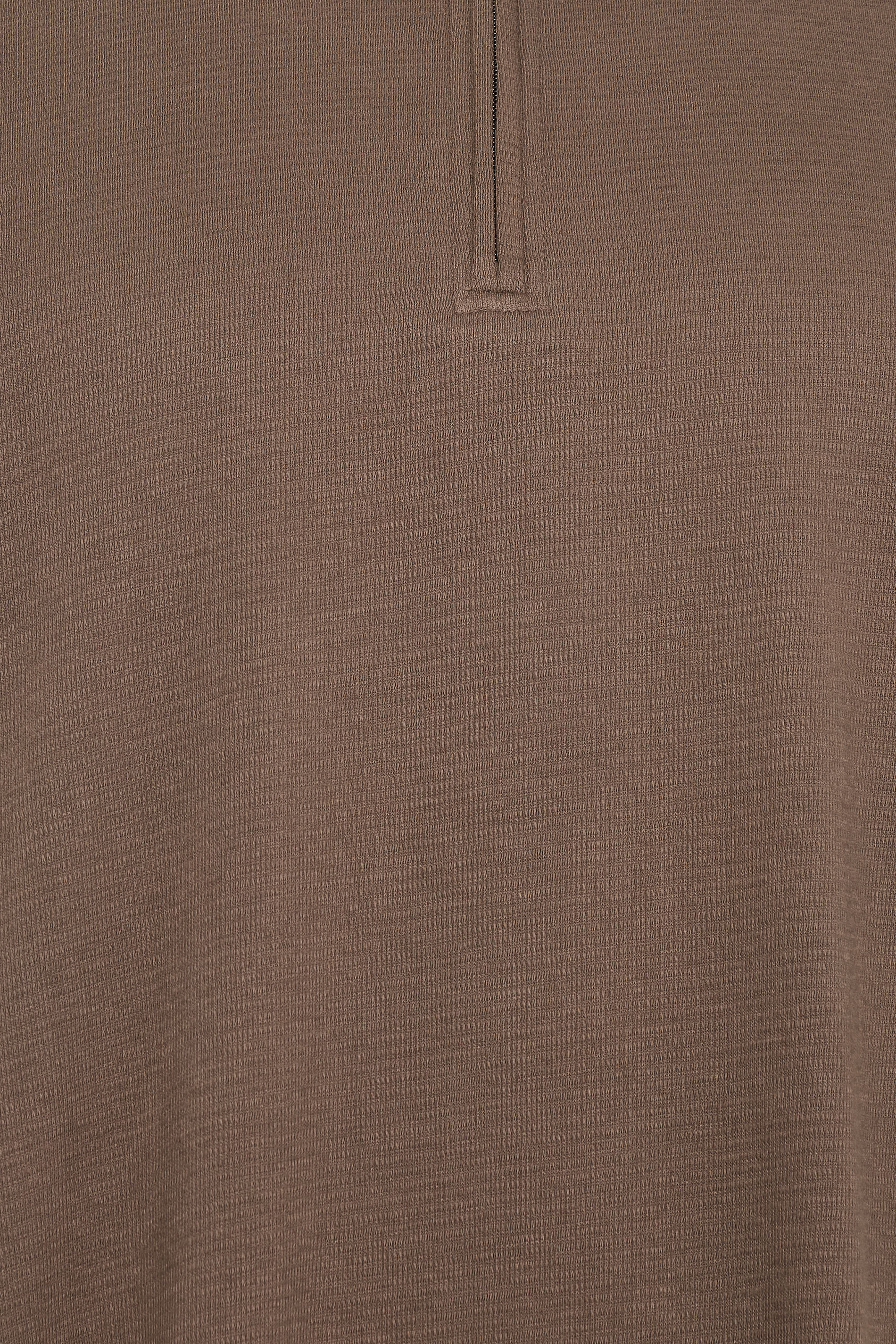 STUDIO A Big & Tall Brown Zip Polo Shirt | BadRhino 3