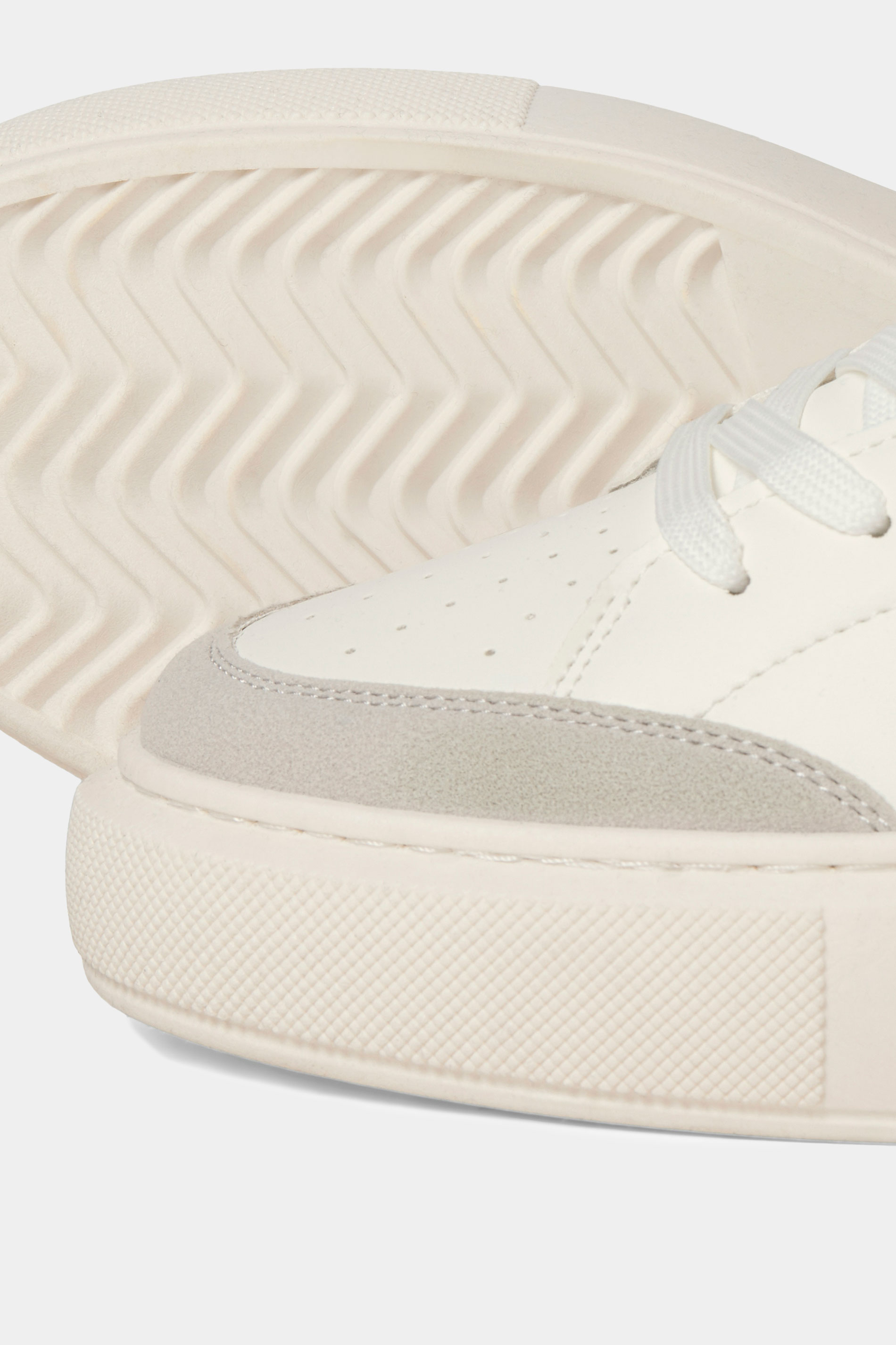 JACK & JONES White & Blue Court PU Trainer | BadRhino 4