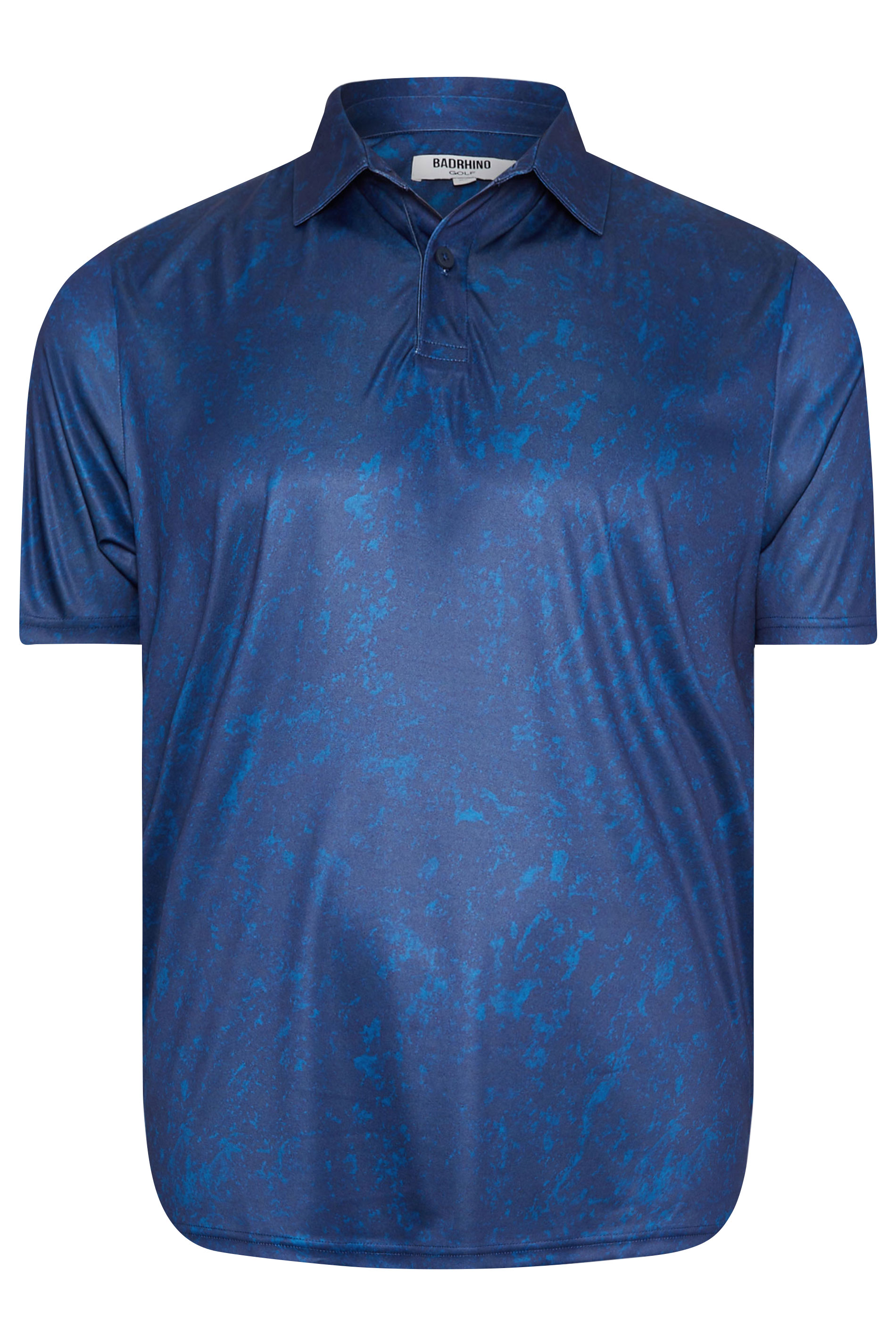 BadRhino Golf Big & Tall Blue Marble Print Polo Shirt | BadRhino 7