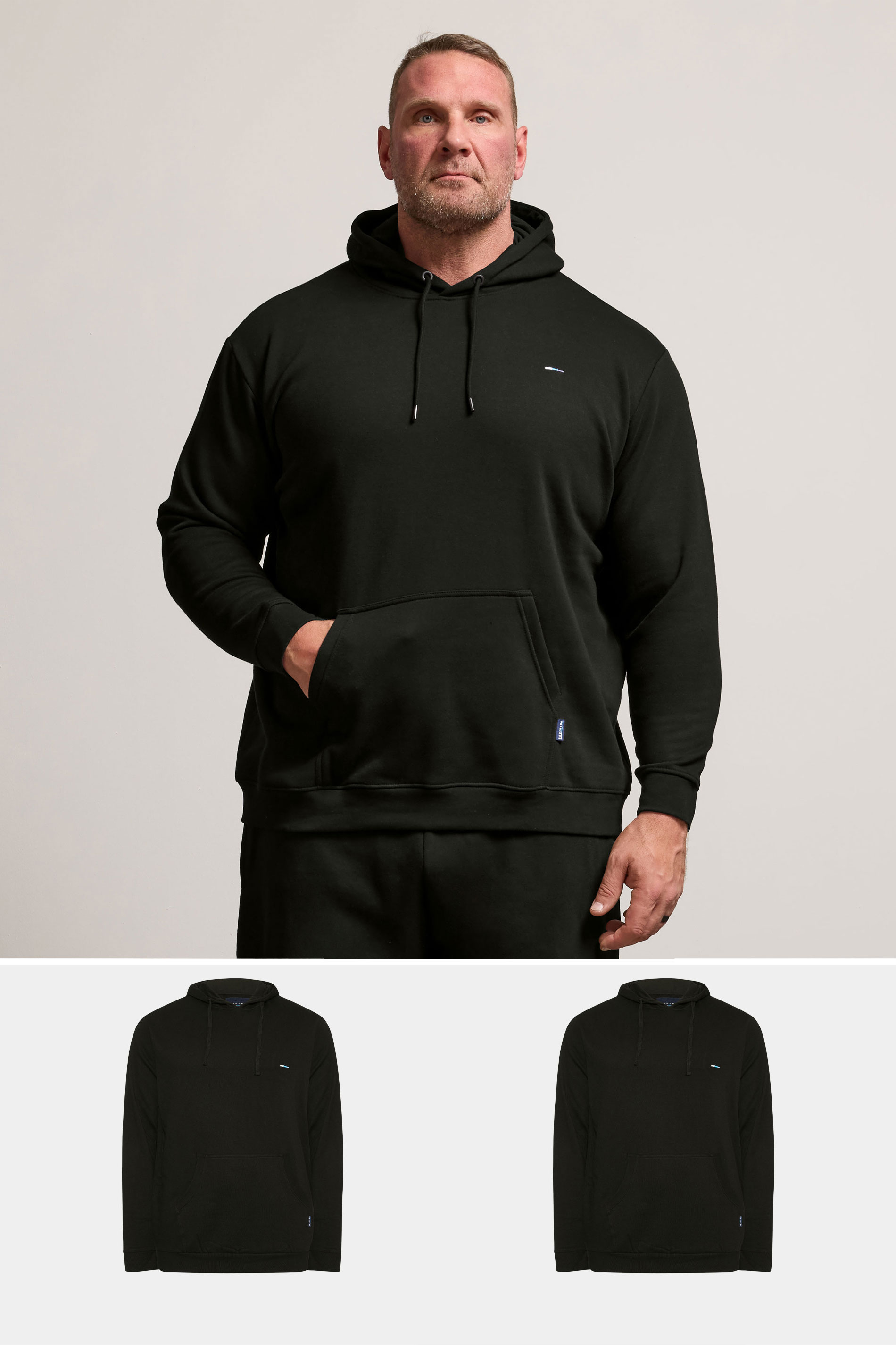 BadRhino Big & Tall 2 PACK Black Core Hoodies | BadRhino 1