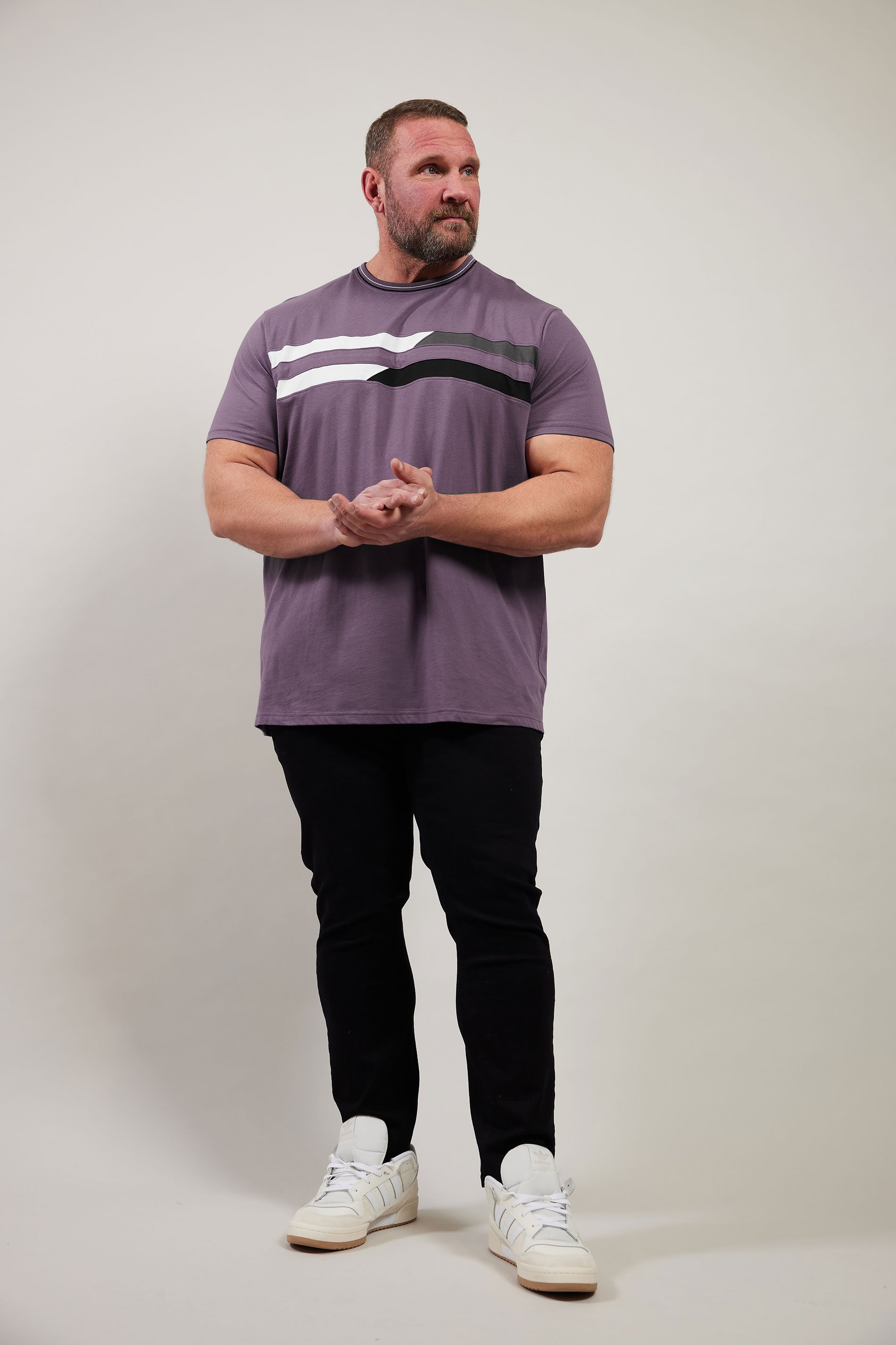 BadRhino Big & Tall Purple Cut & Sew T-Shirt | BadRhino 1
