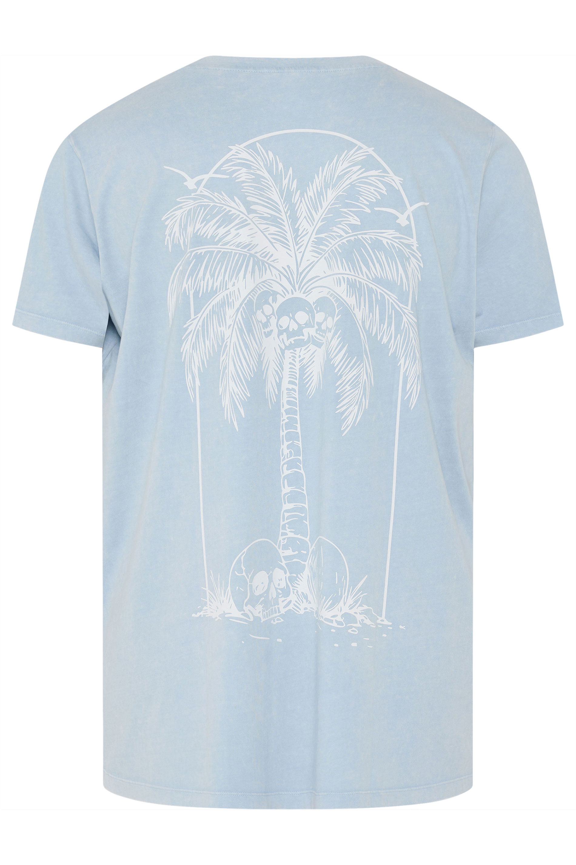 BadRhino Big & Tall Light Blue Acid Wash Graphic T-Shirt | BadRhino 7