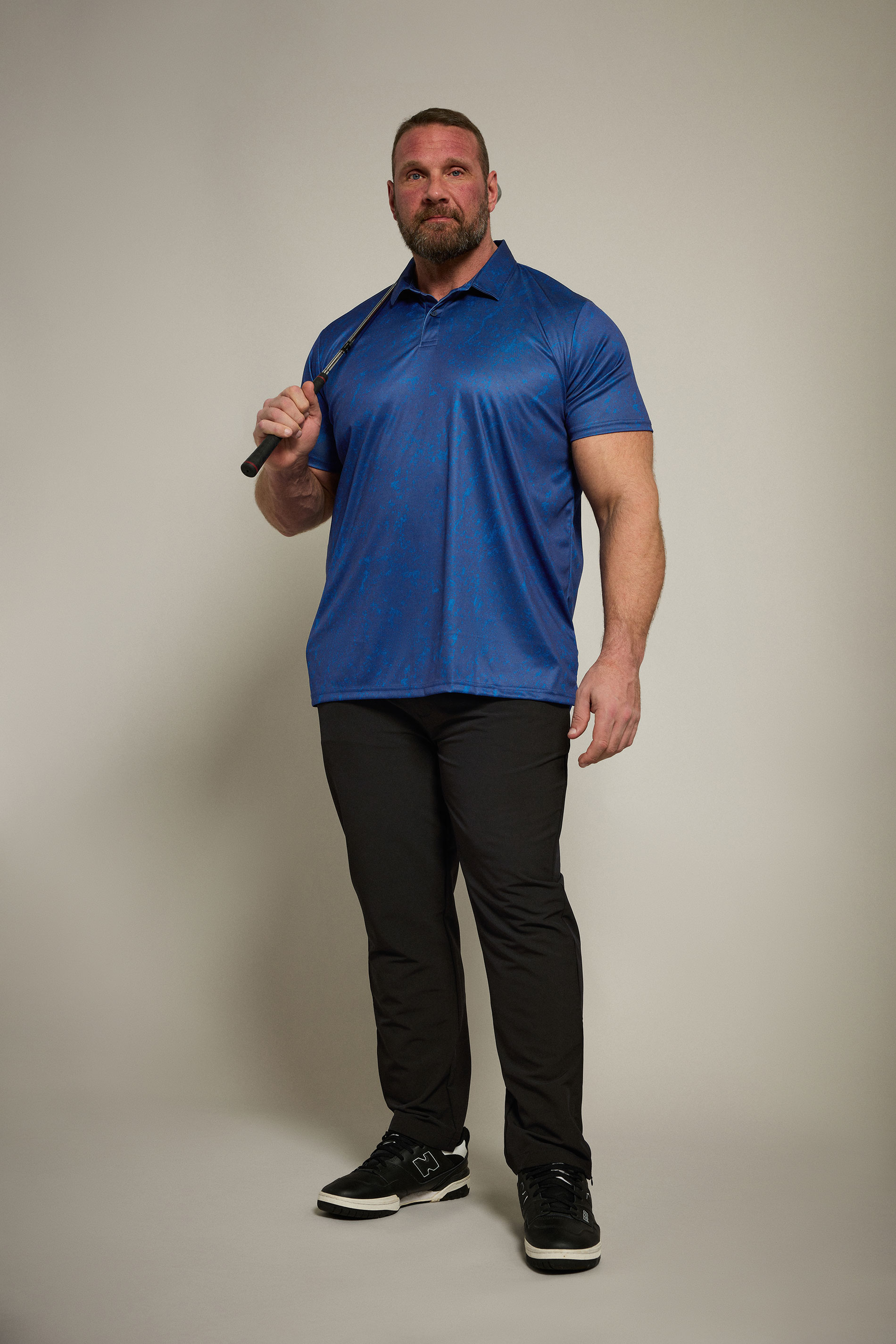 BadRhino Golf Big & Tall Blue Marble Print Polo Shirt | BadRhino 5