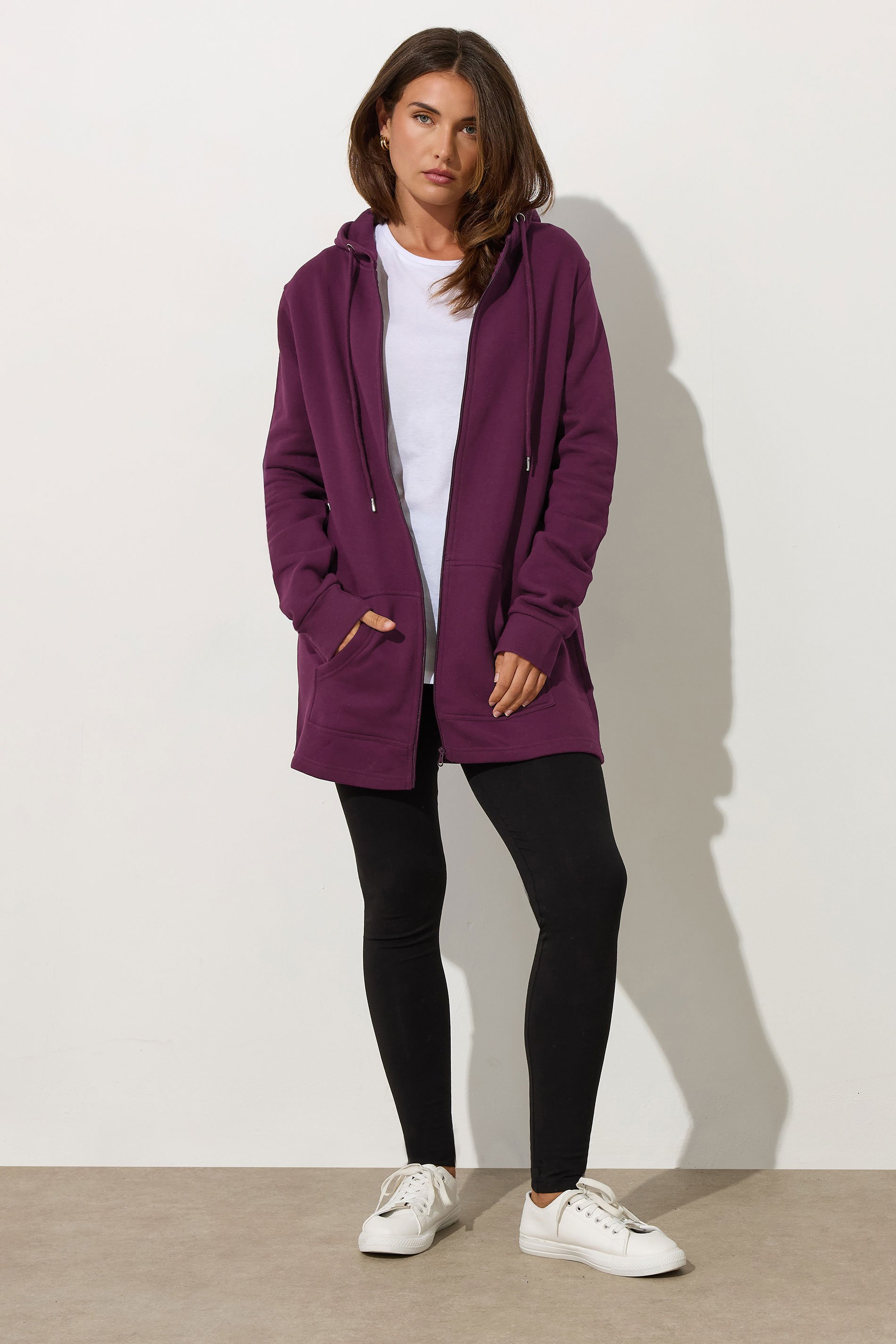 LTS Tall Women's Purple Longline Hoodie  Long Tall Sally  2
