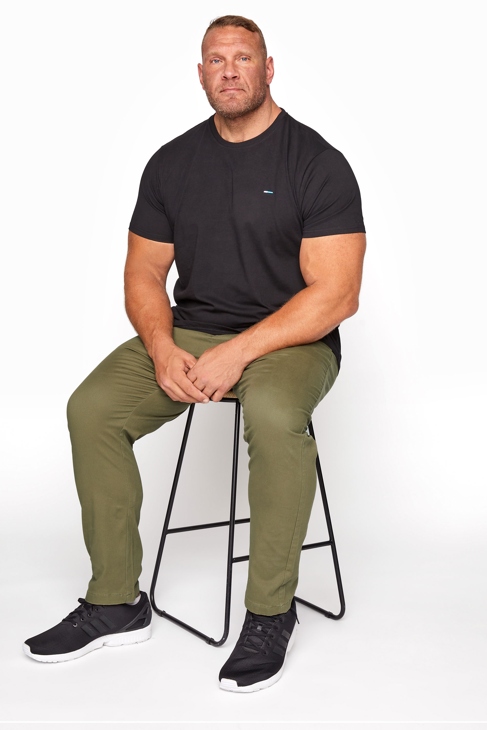 BadRhino Khaki Green Stretch Chinos | BadRhino 3