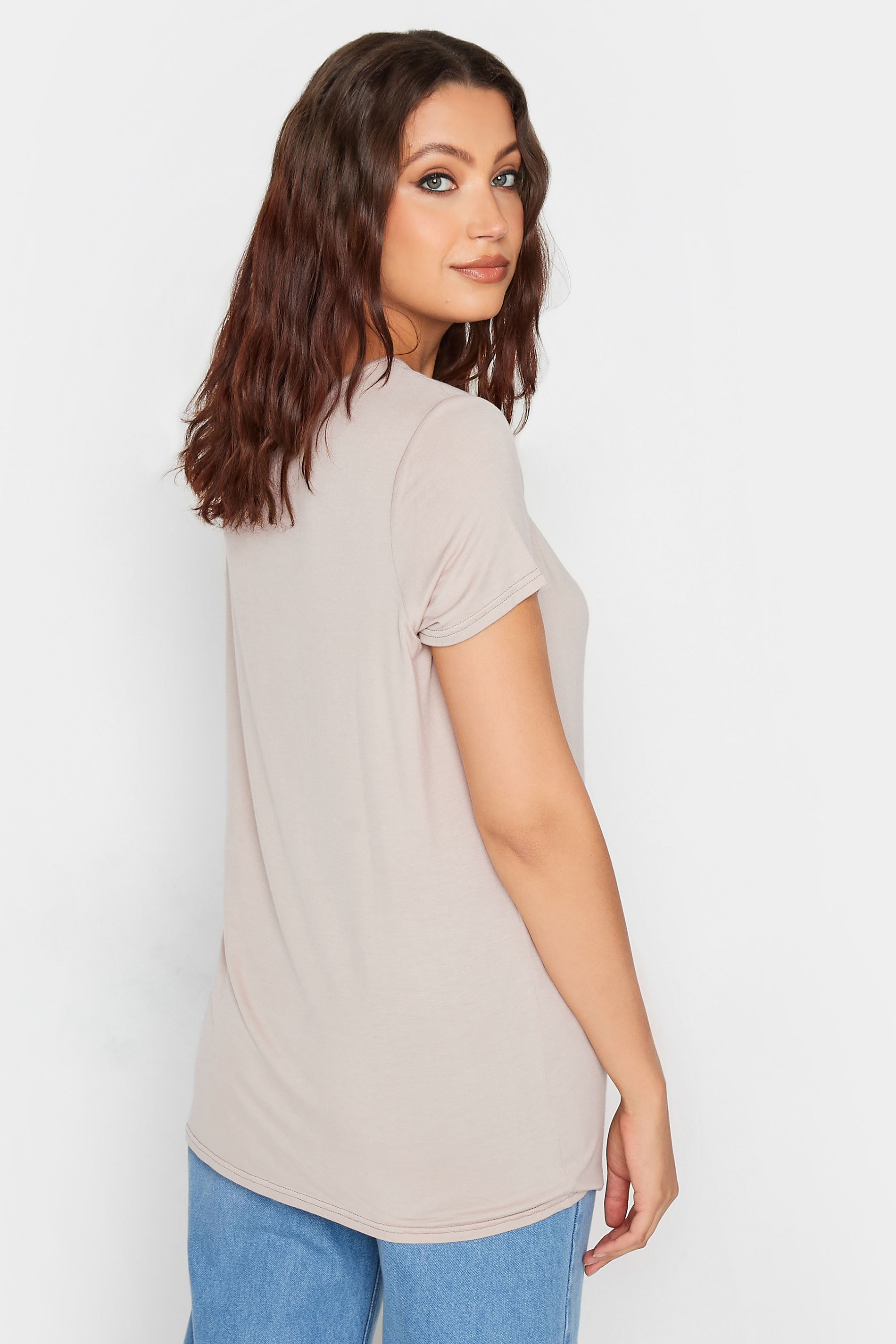 LTS Tall Women's Cream V-Neck T-Shirt | Long Tall Sally 3