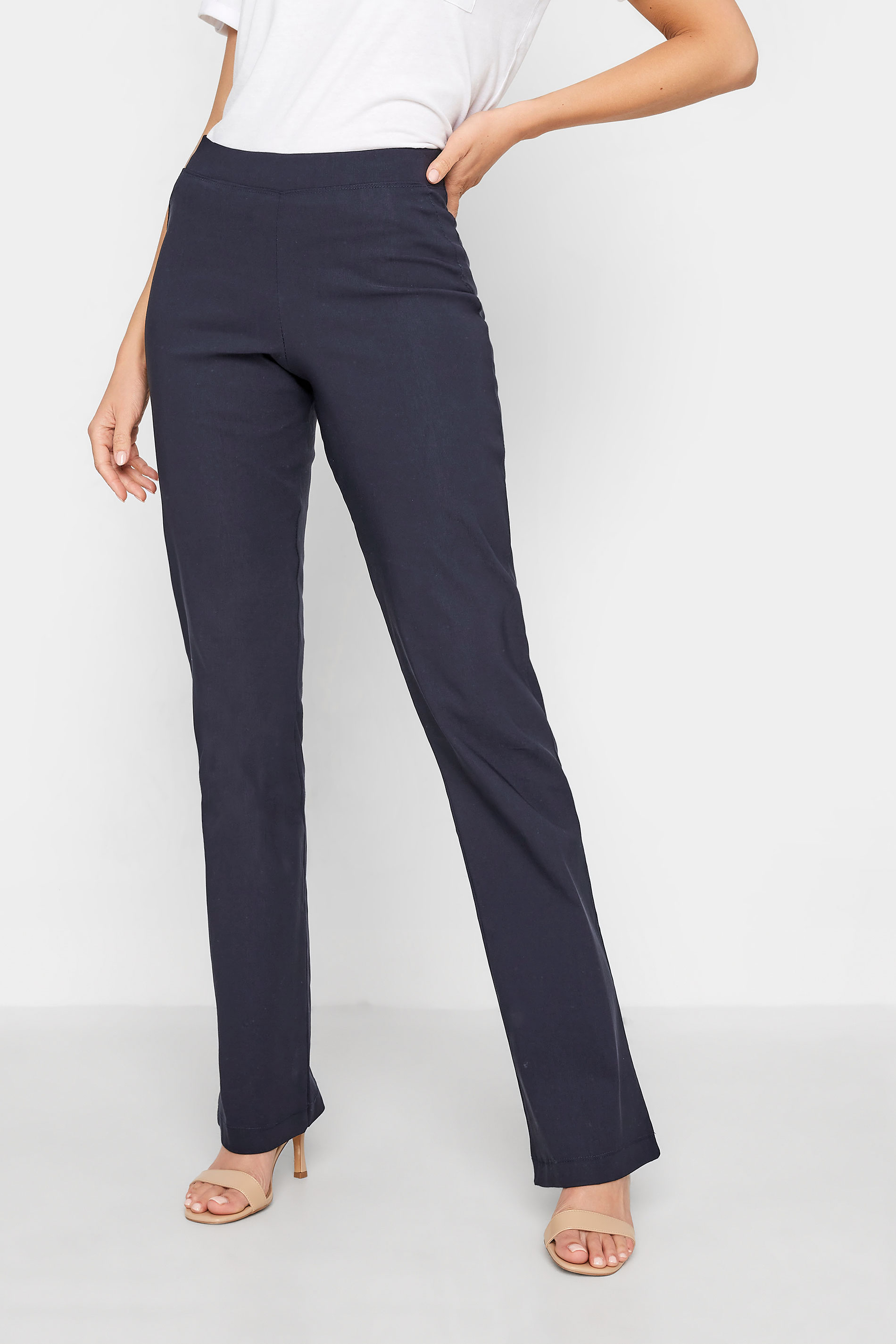 Charcoal grey trousers women Plus size-Straight leg 2bk pockets - Belore  Slims