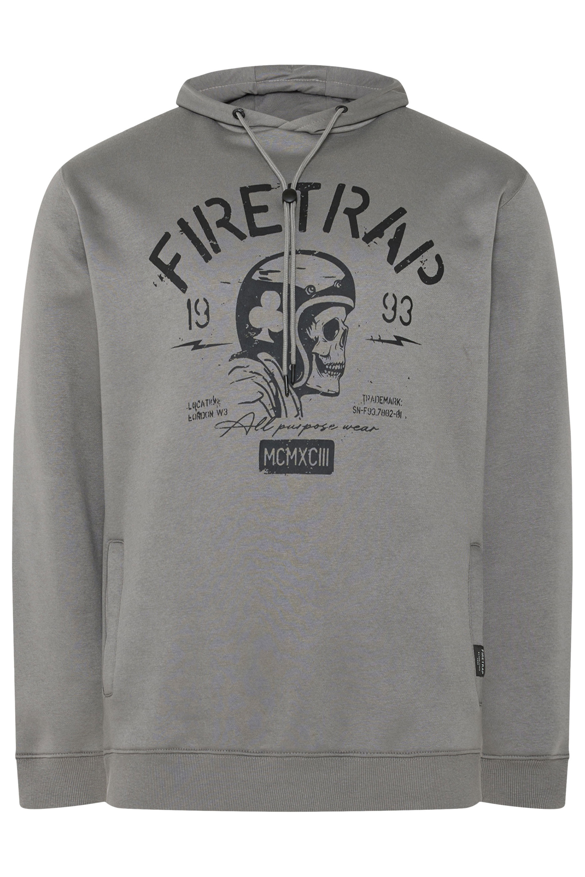 FIRETRAP Big & Tall Grey Hoodie | BadRhino 1