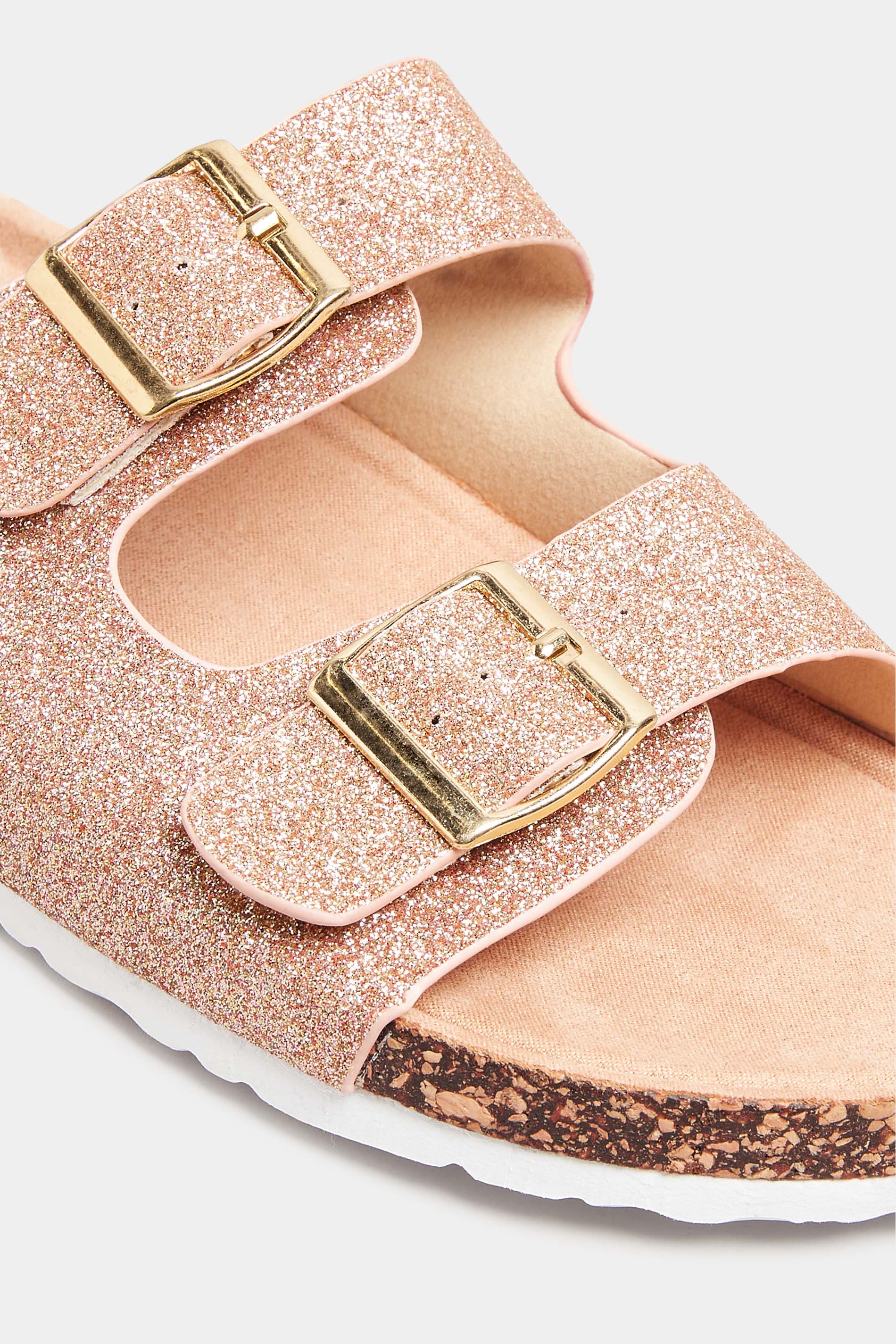 Rose gold double buckle hot sale sandals