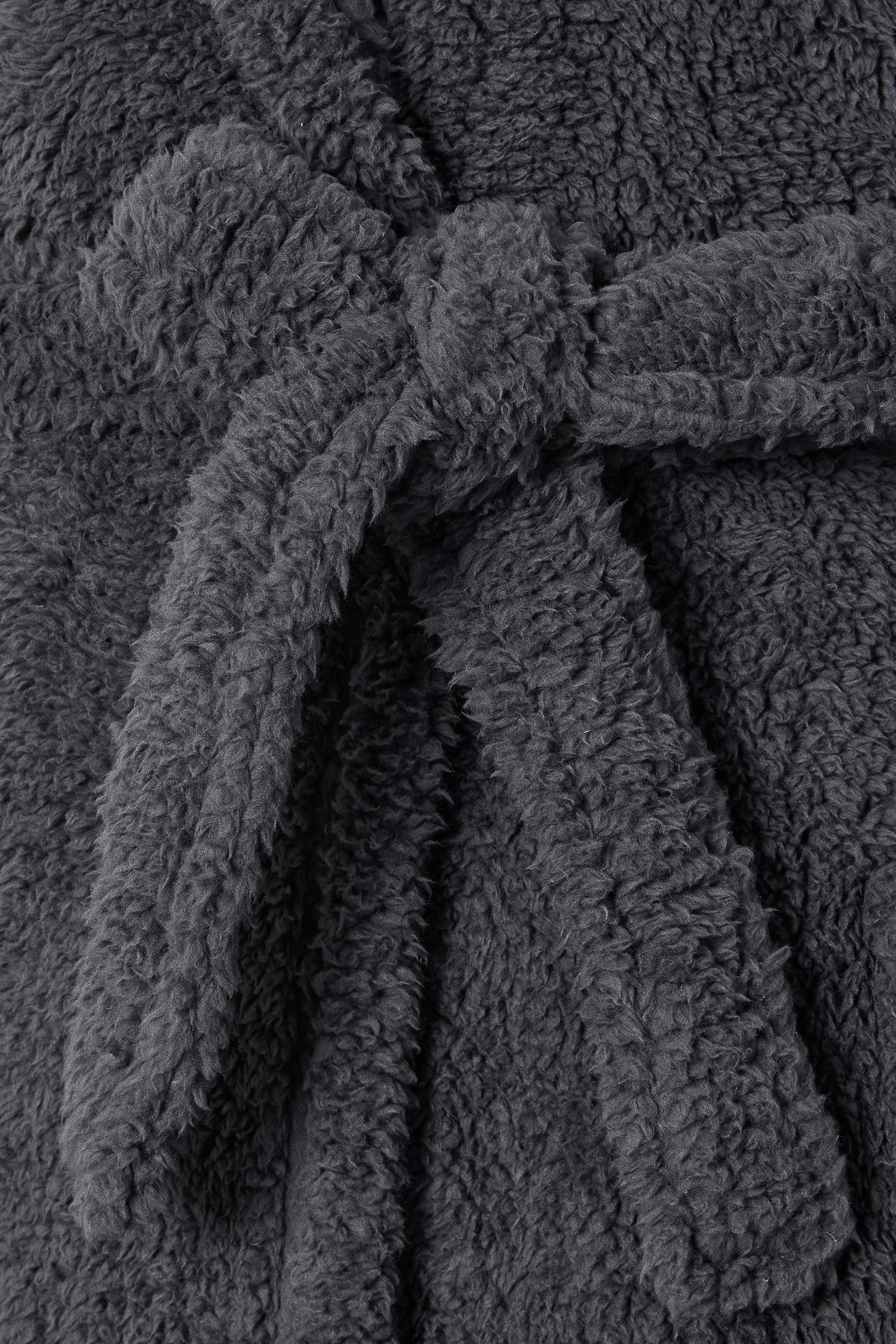 BadRhino Big & Tall Charcoal Grey Super Soft  Borg Dressing Gown | BadRhino 5