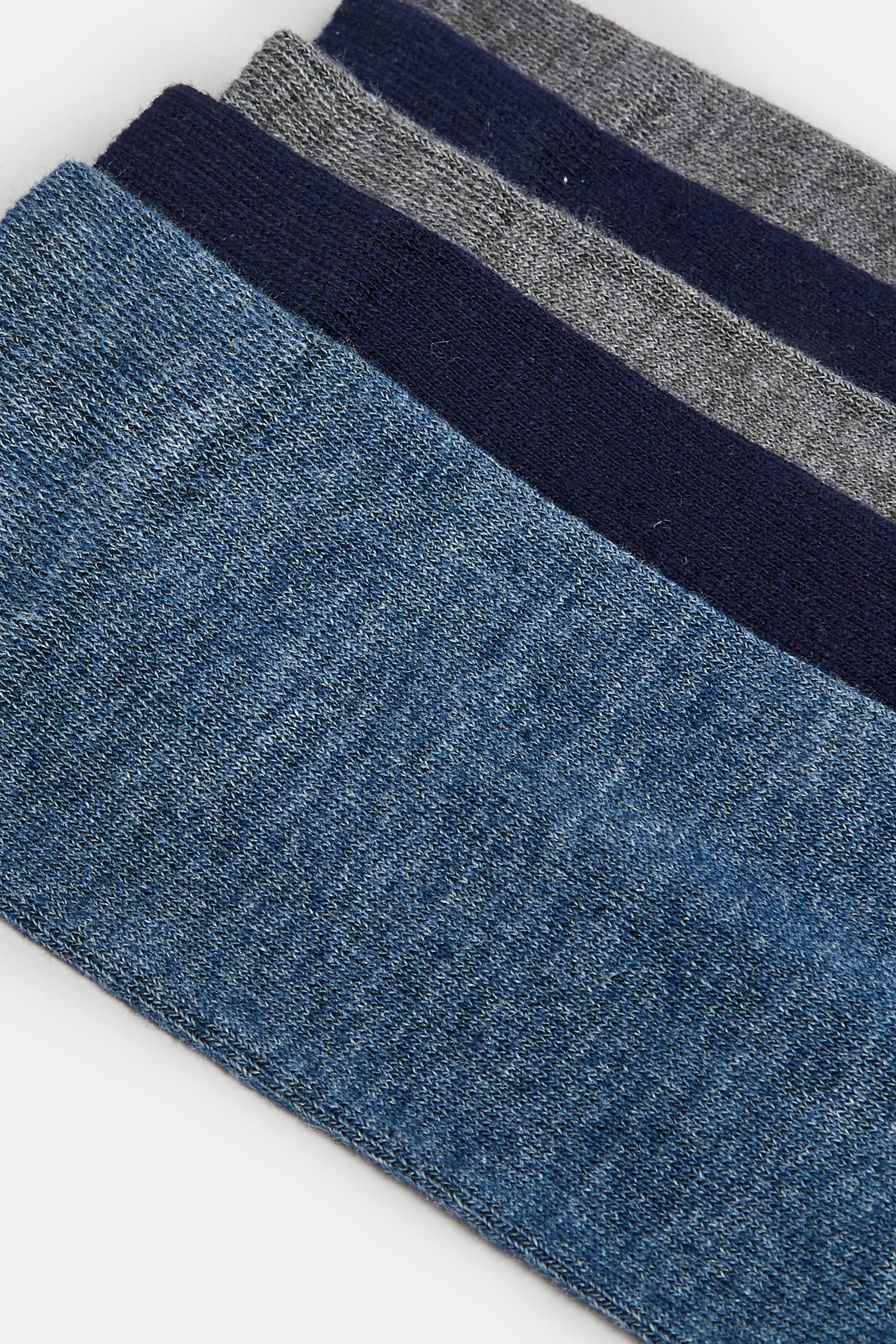 BadRhino Blue & Grey 5 Pack Ankle Socks | BadRhino 4