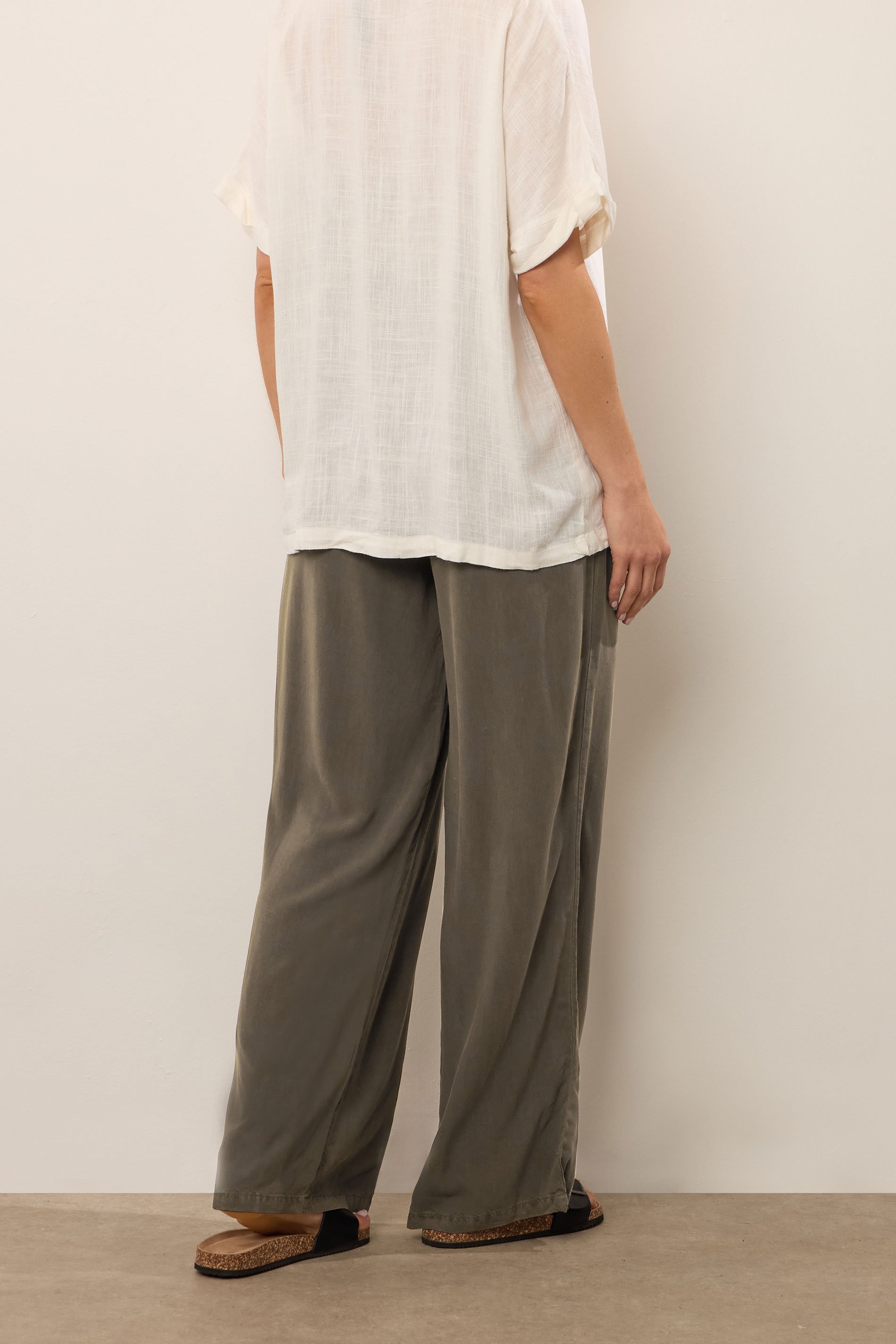 LTS Tall Womens Chocolate Brown Acid Wash Wide Leg Trousers | Long Tall Sally 3