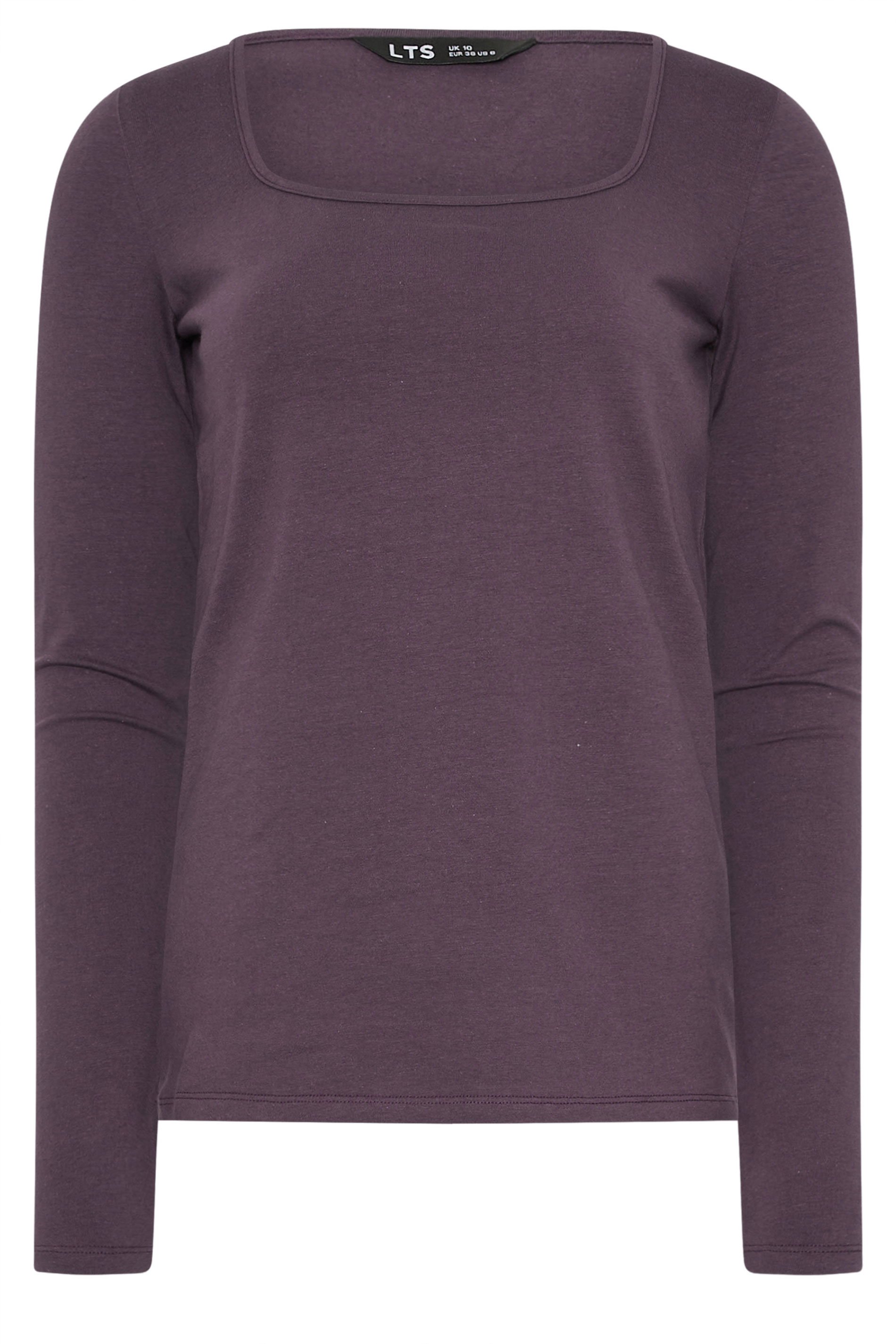 LTS Tall 2 PACK Purple & Black Square Neck Tops | Long Tall Sally 8