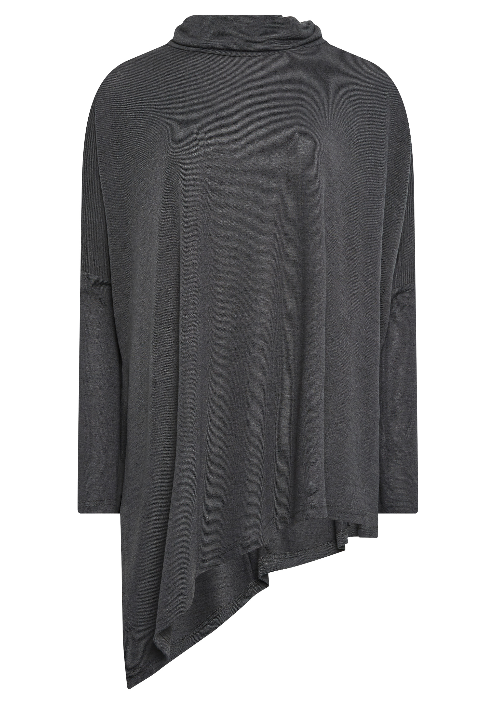 LTS Tall Women's Grey Hanky Hem Top | Long Tall Sally 6