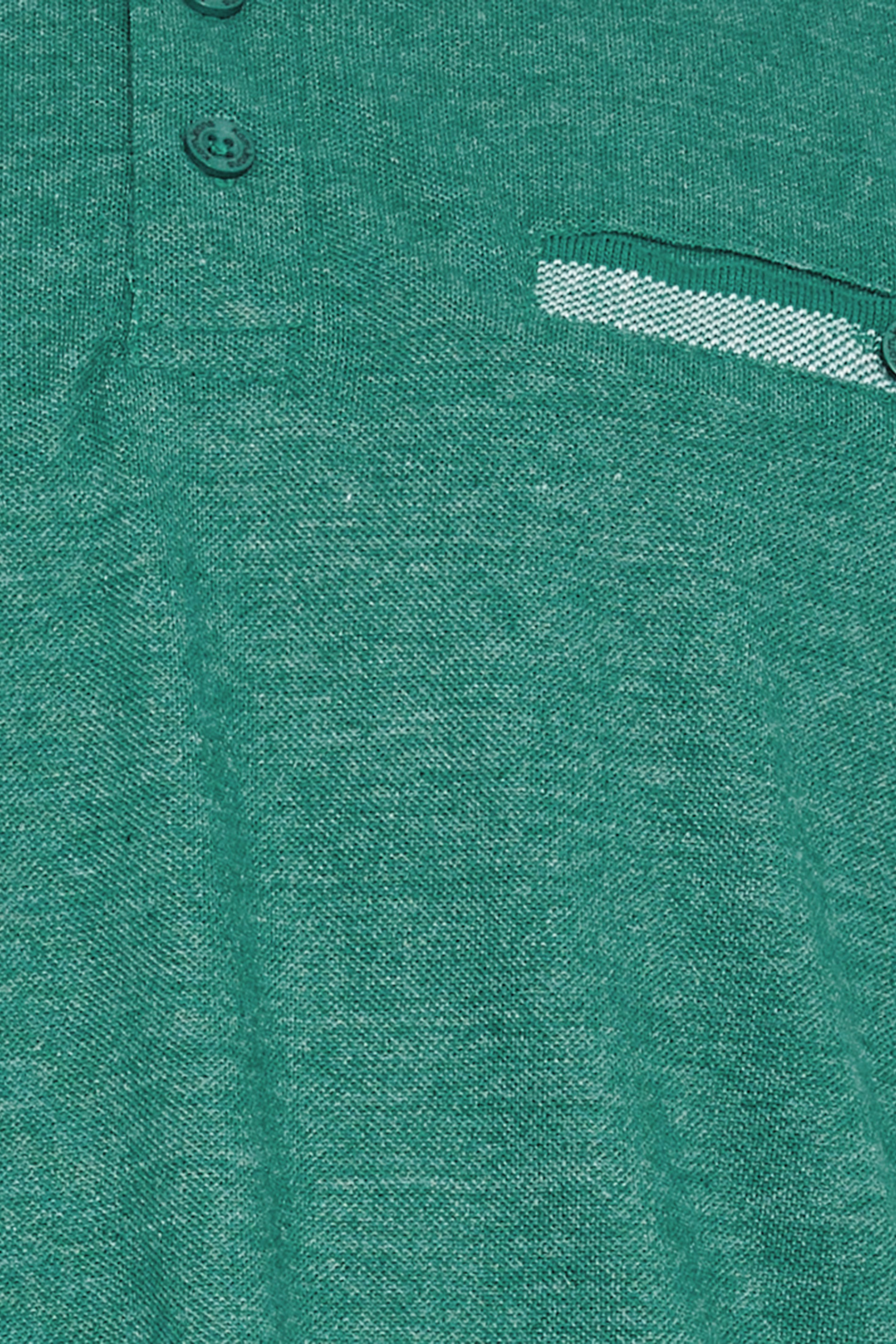 KAM Big & Tall Green Marl Jacquard Polo Shirt | BadRhino 4