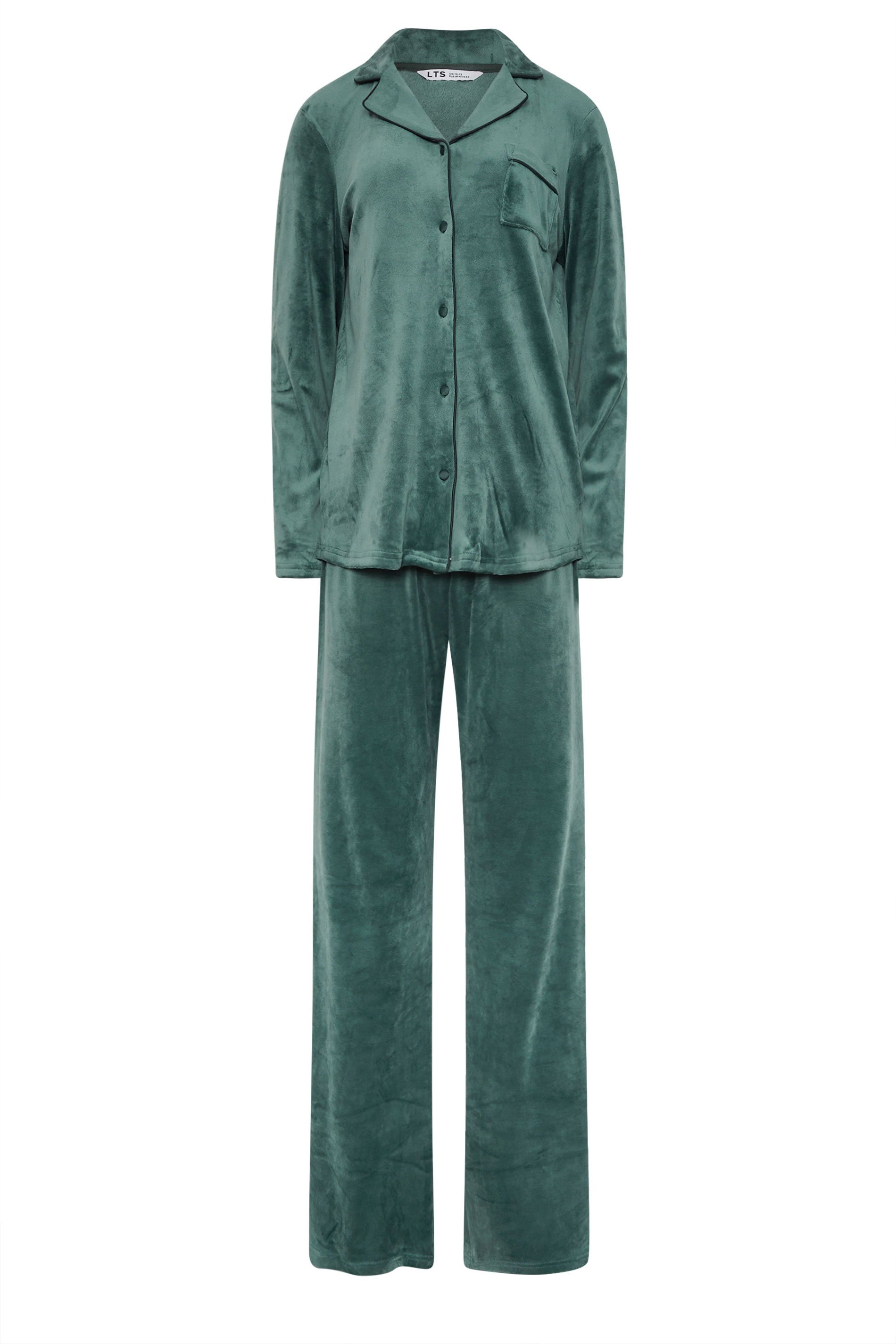 LTS Tall Green Super Luxe Touch Pyjama Set | Long Tall Sally 5