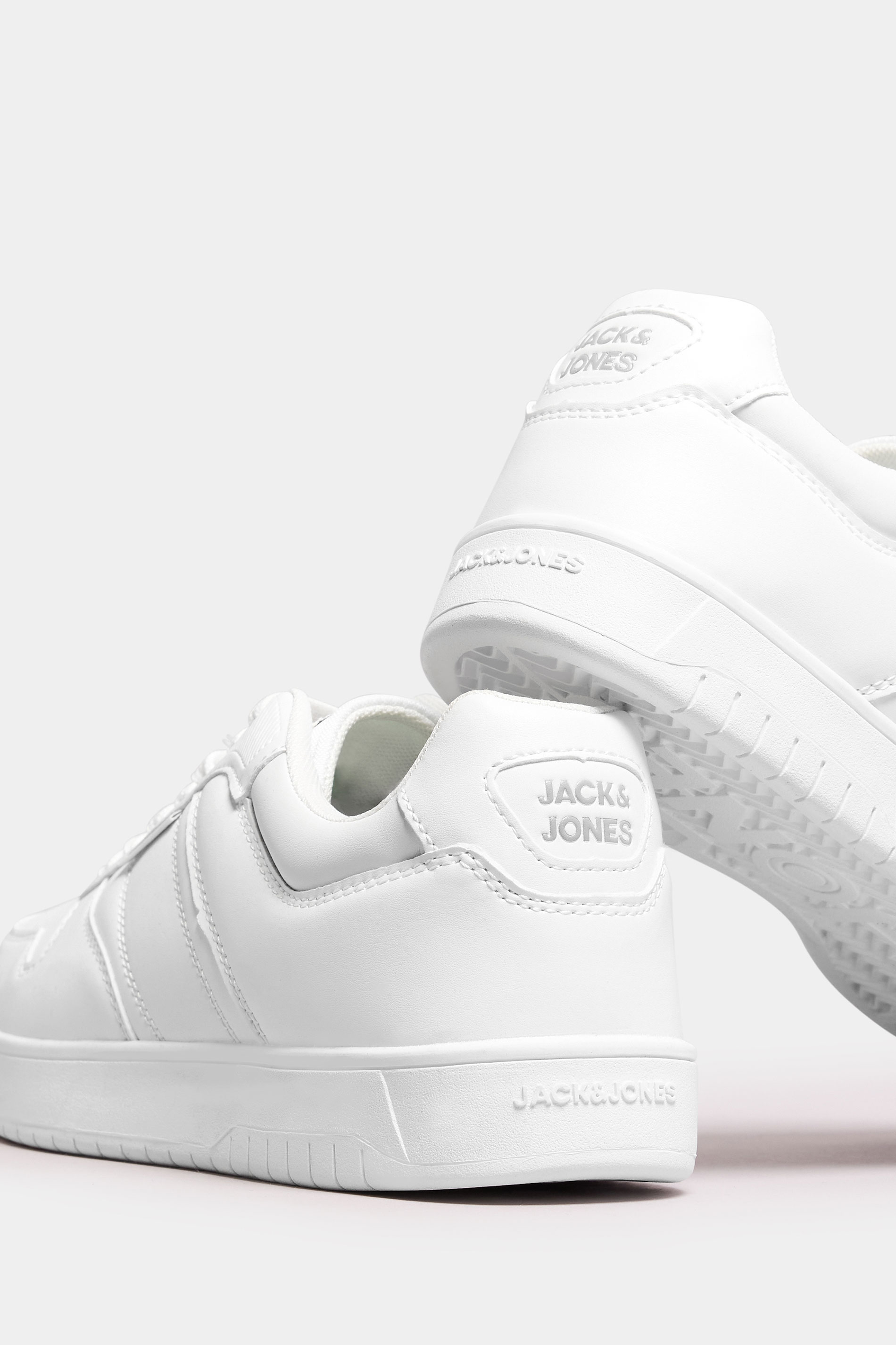 JACK & JONES White Logo Panel Trainers | BadRhino 4