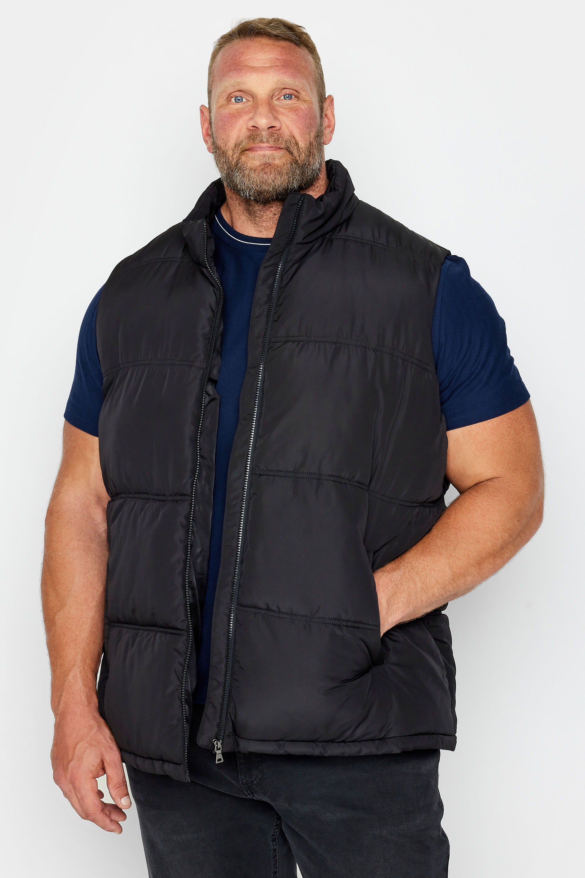 BadRhino Big & Tall Black Padded Gilet | BadRhino  1