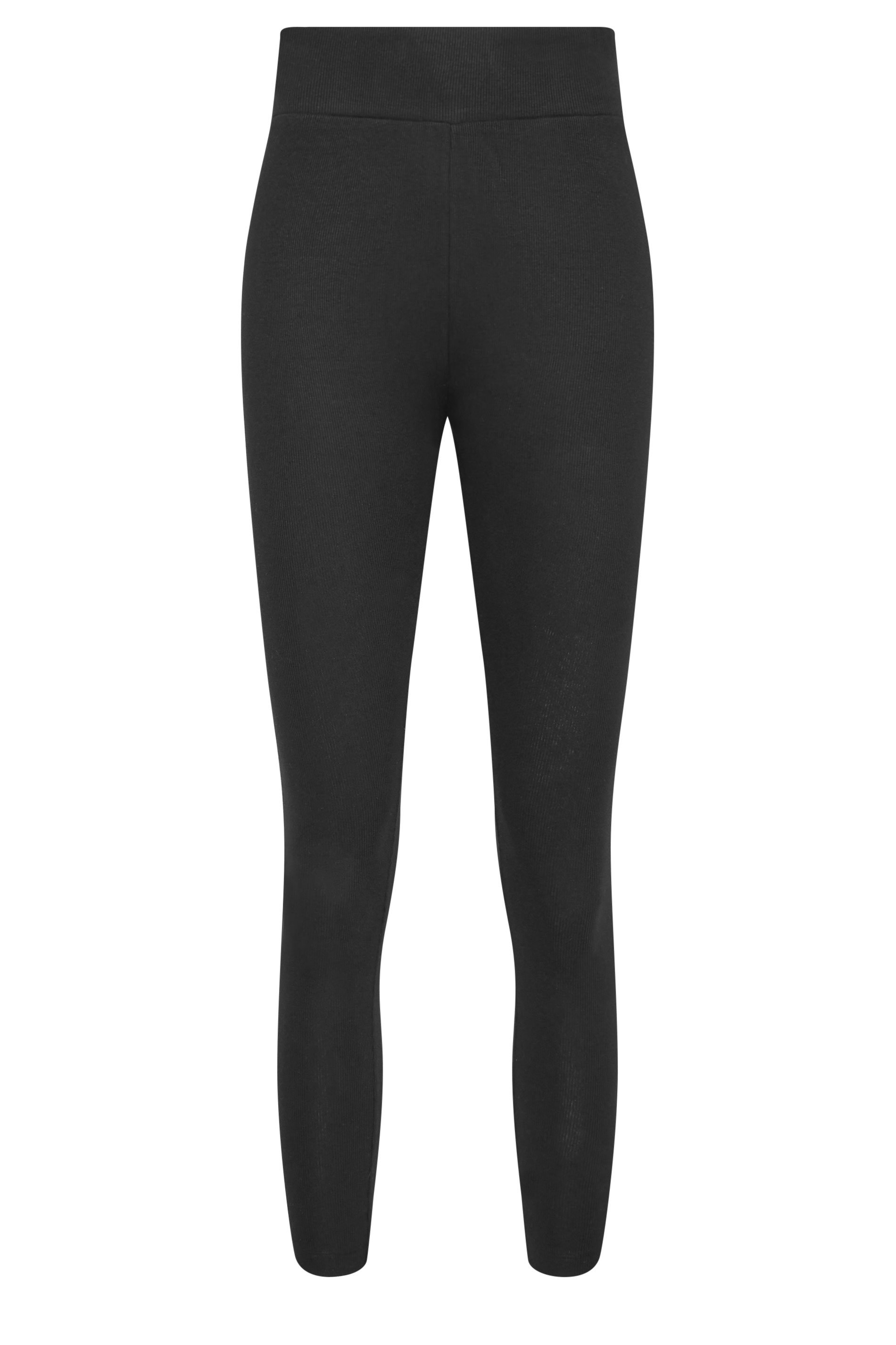 LTS Tall Women's Black High Waisted Ribbed Leggings | Long Tall Sally 5